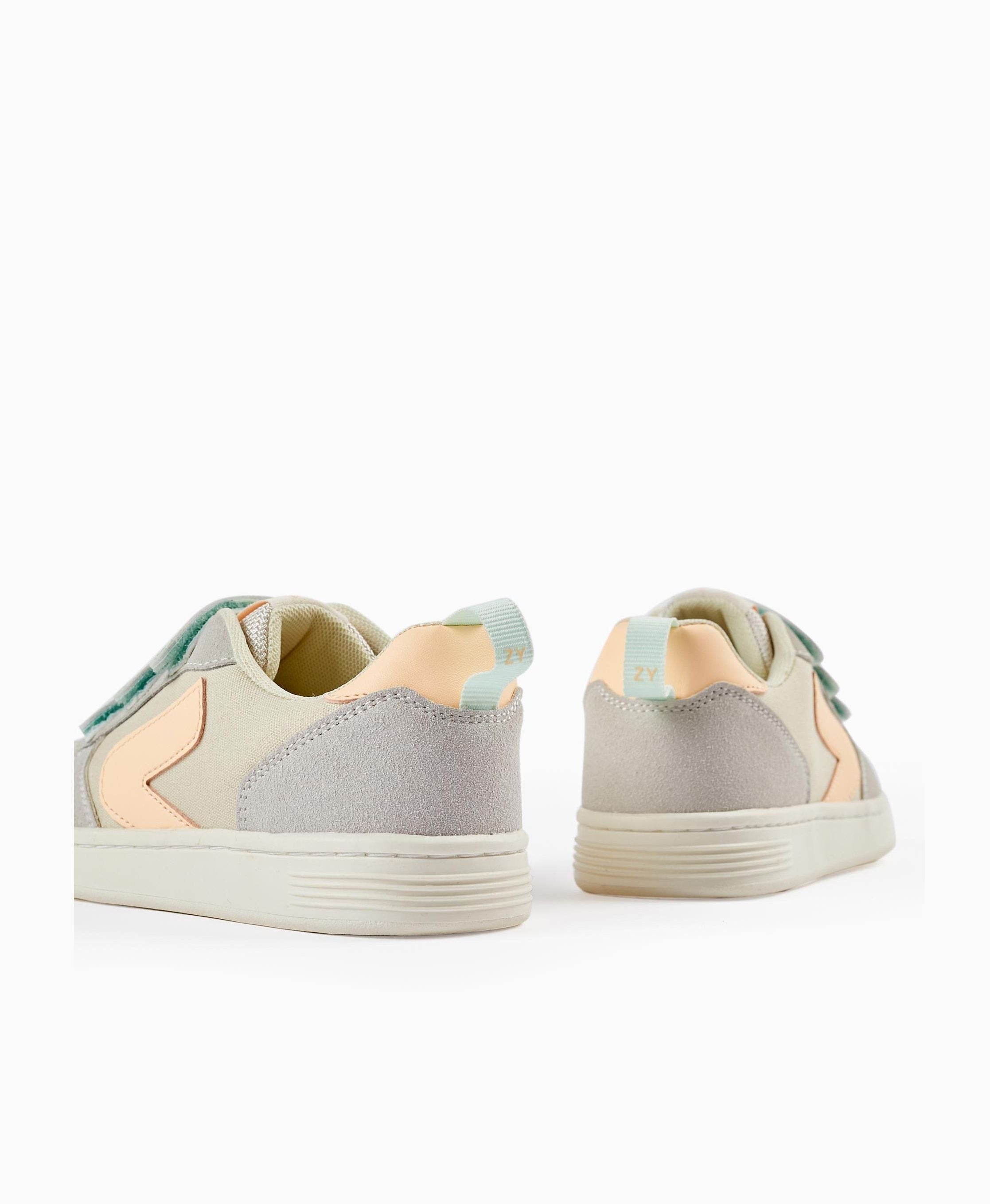 Trainers for Girls 'ZY Move', Grey/Mint/Peach