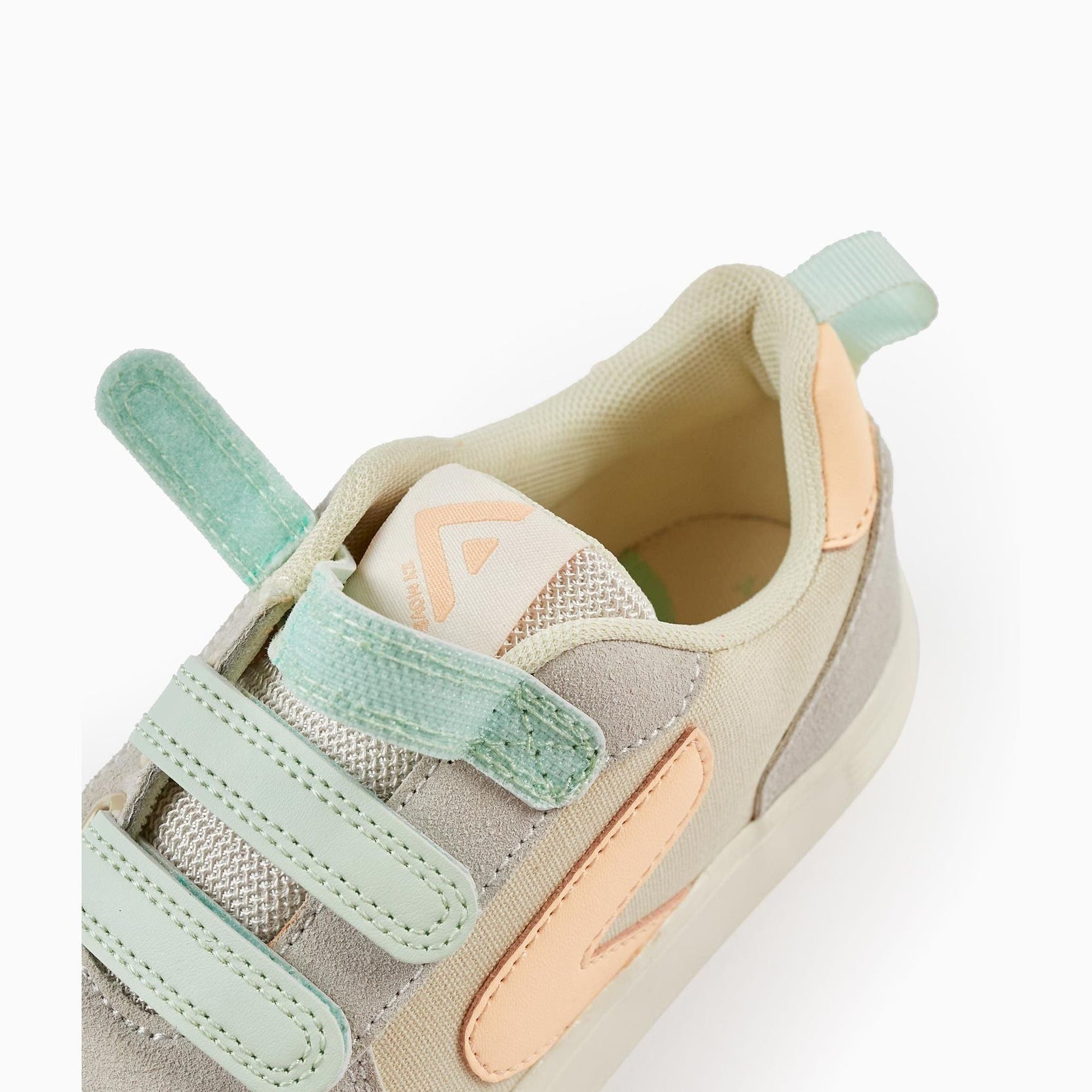 Trainers for Girls 'ZY Move', Grey/Mint/Peach