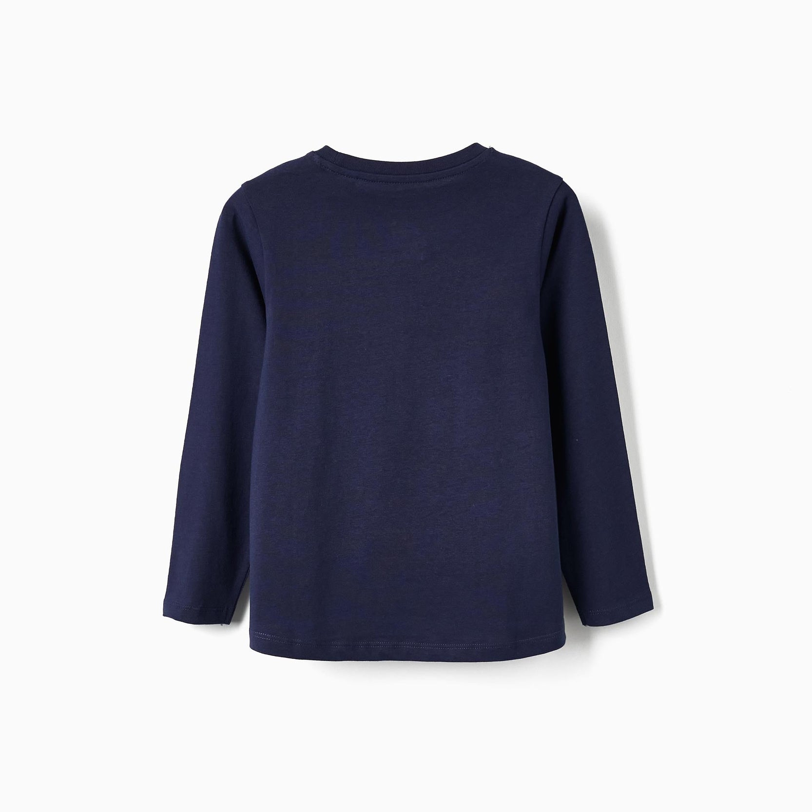 Pack of 2 Cotton T-Shirts for Girls, White/Dark Blue