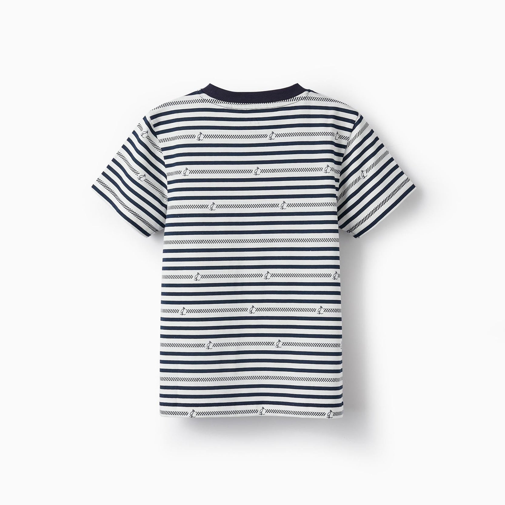 Striped T-Shirt in Cotton for Boys 'Storks', White/Dark Blue