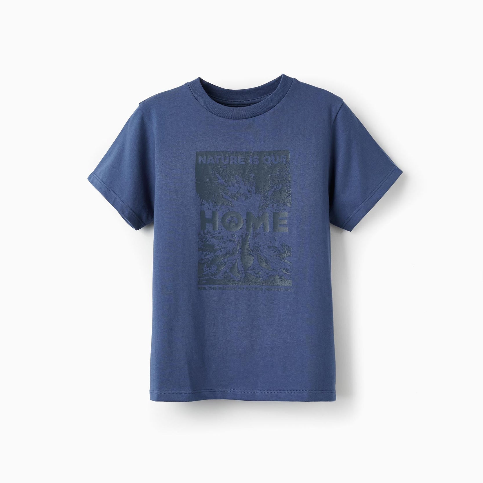 Cotton T-Shirt for Boys 'Nature is our Home', Dark Blue
