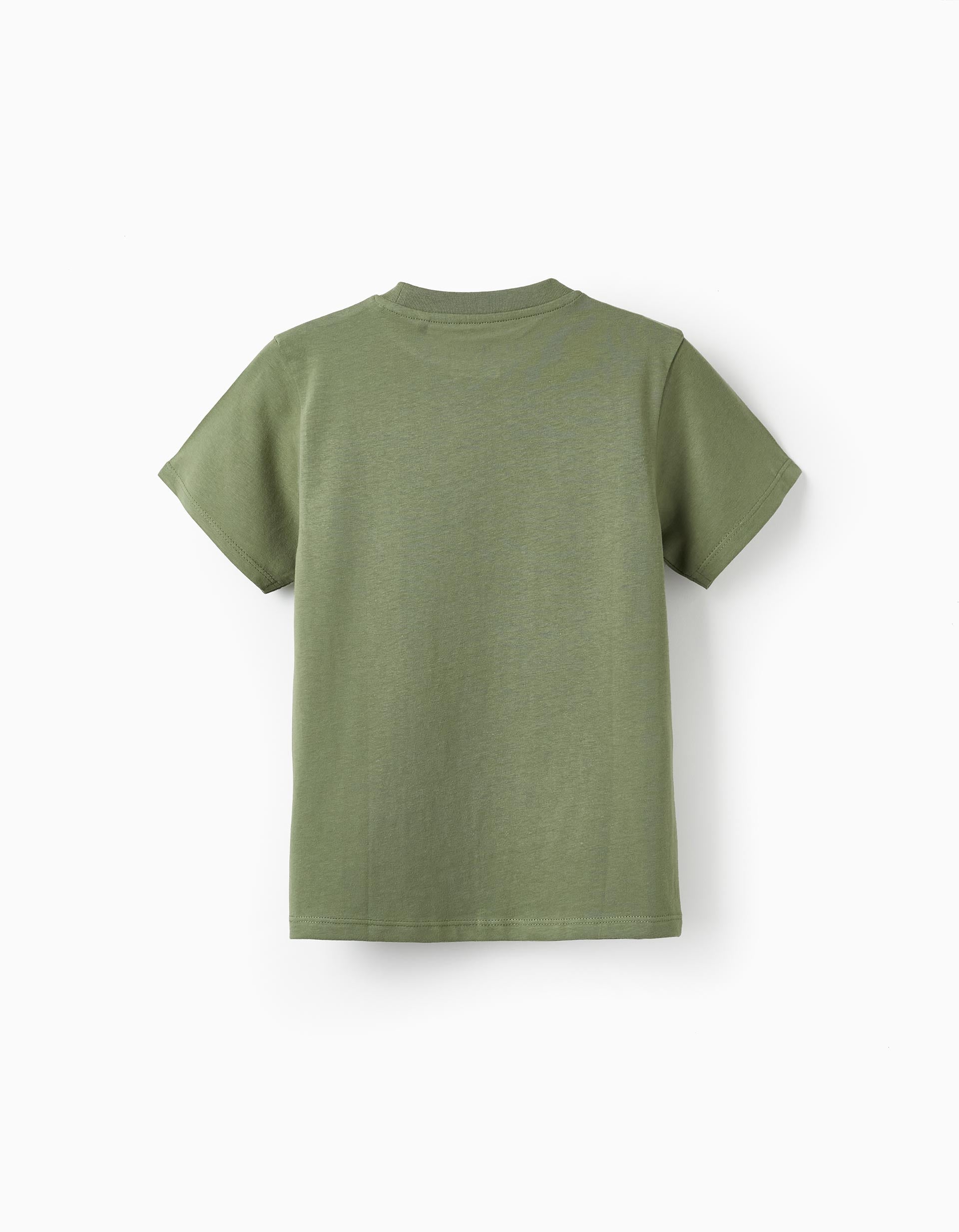 Cotton T-Shirt for Boys 'Being Green', Green