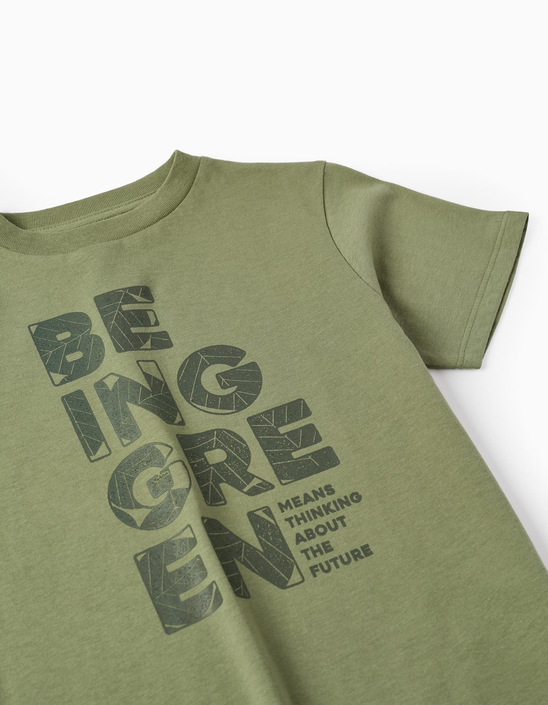 Cotton T-Shirt for Boys 'Being Green', Green