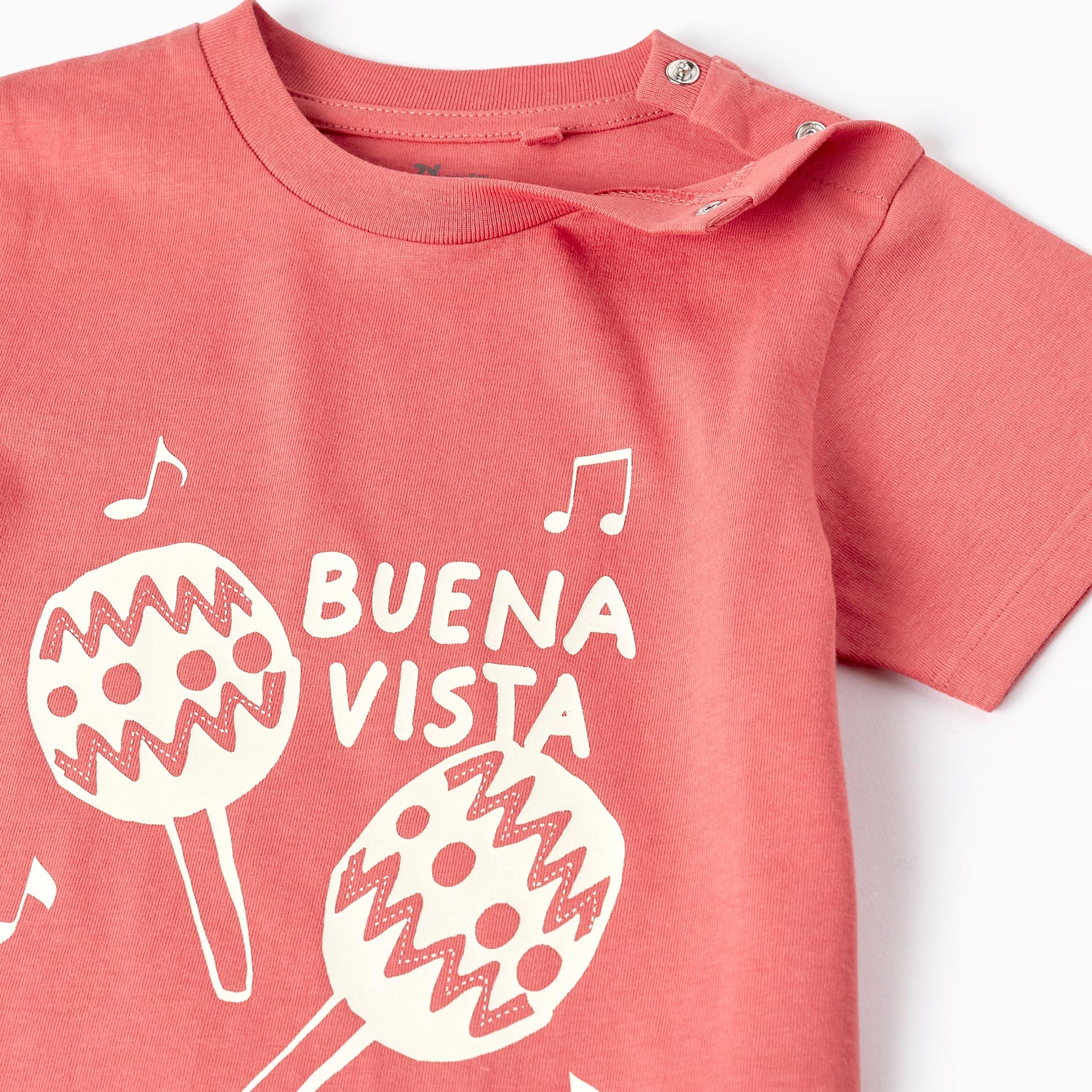 Cotton T-shirt for Baby Boys 'Maracas', Brick Red