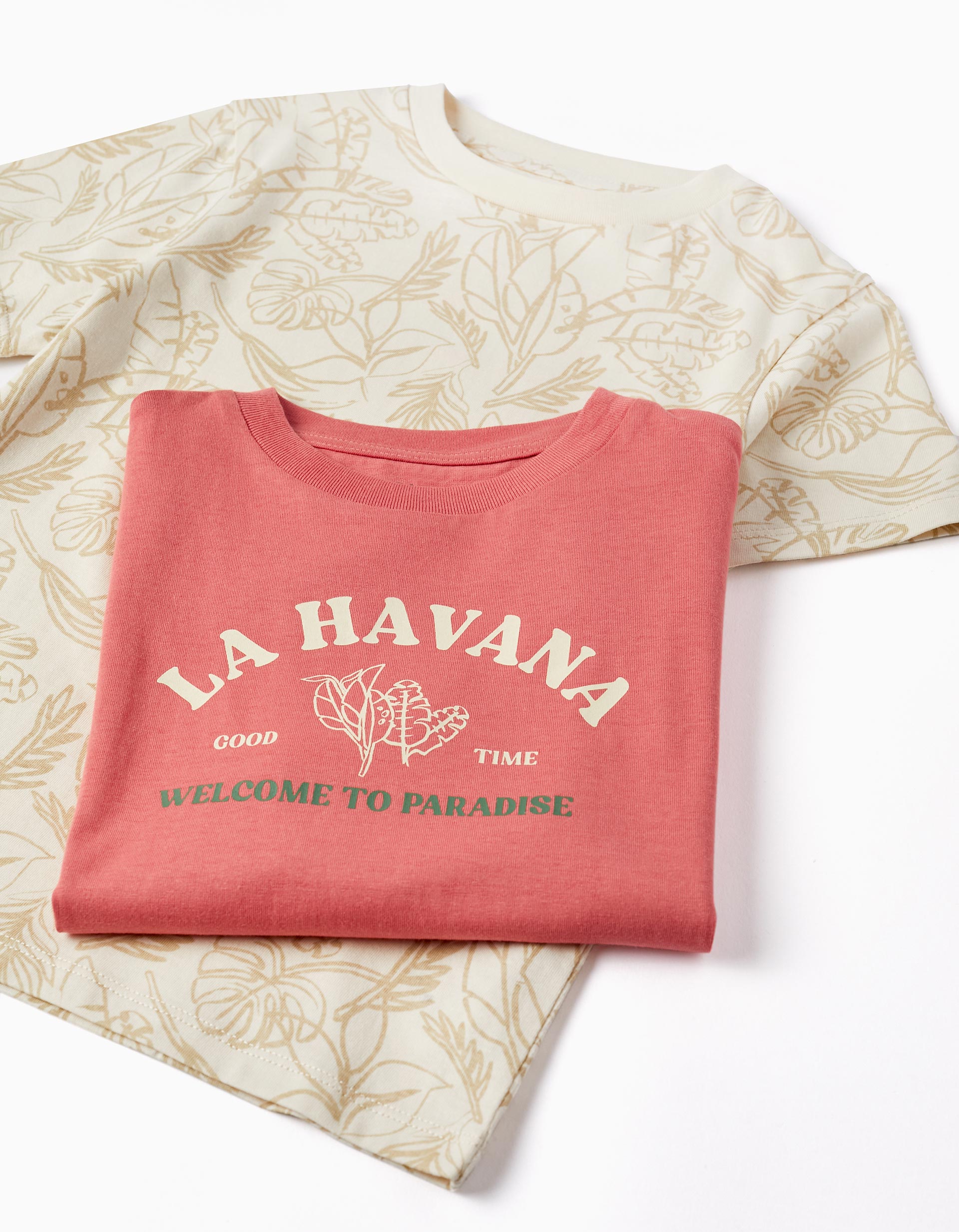 2 T-shirts + Shorts for Boys 'La Havana', Multicolour