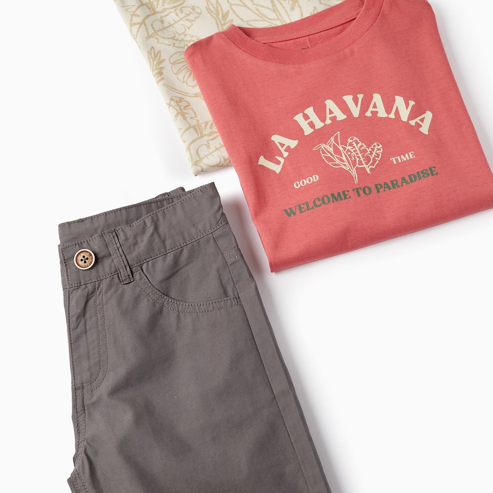 2 T-shirts + Shorts for Boys 'La Havana', Multicolour