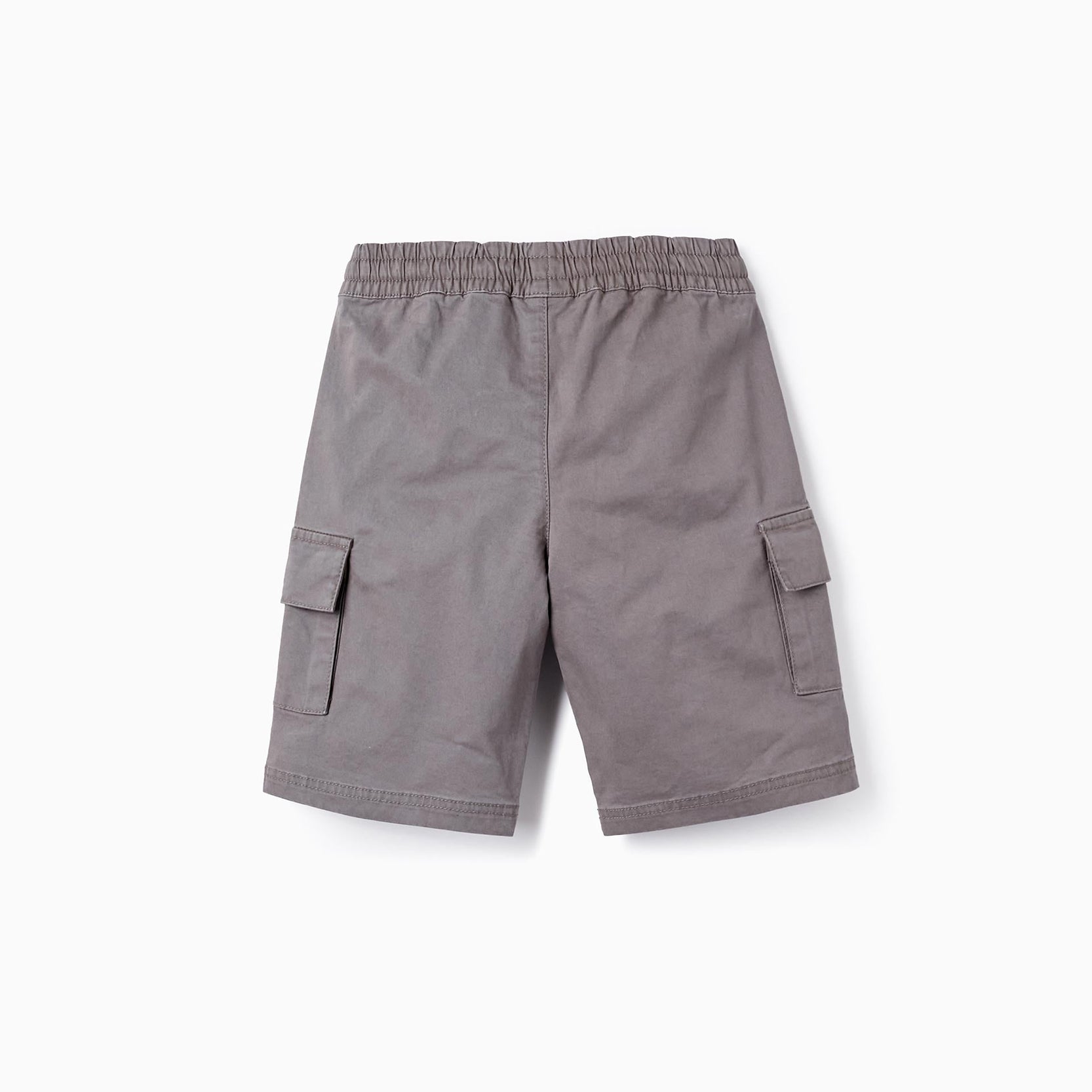 Cargo Cotton Shorts for Boys, Grey