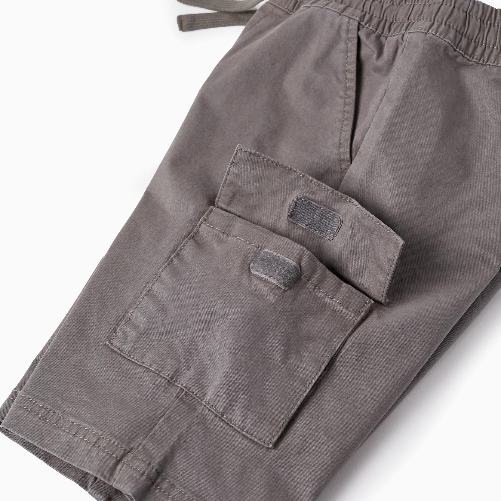Cargo Cotton Shorts for Boys, Grey