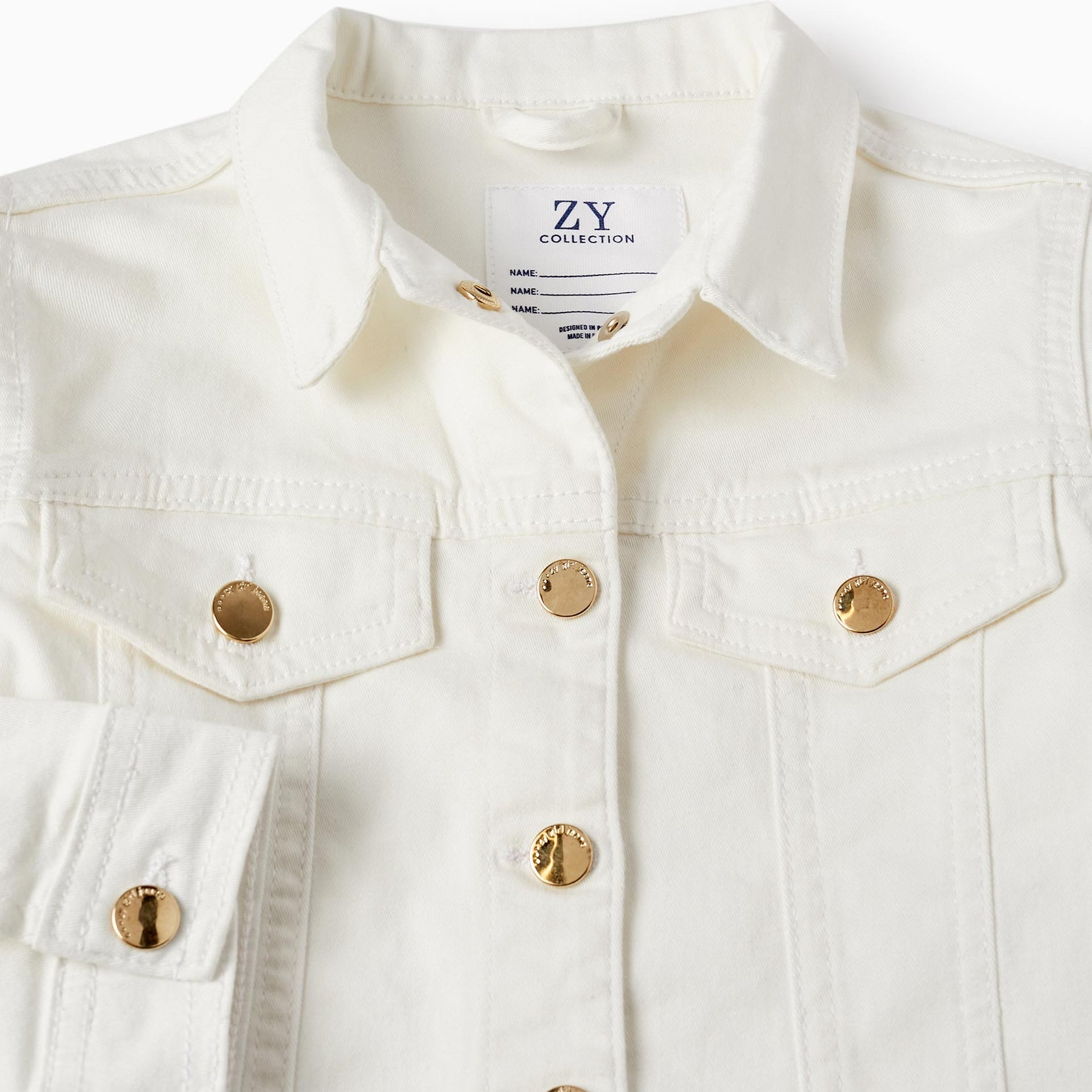 Denim Jacket for Girls, White