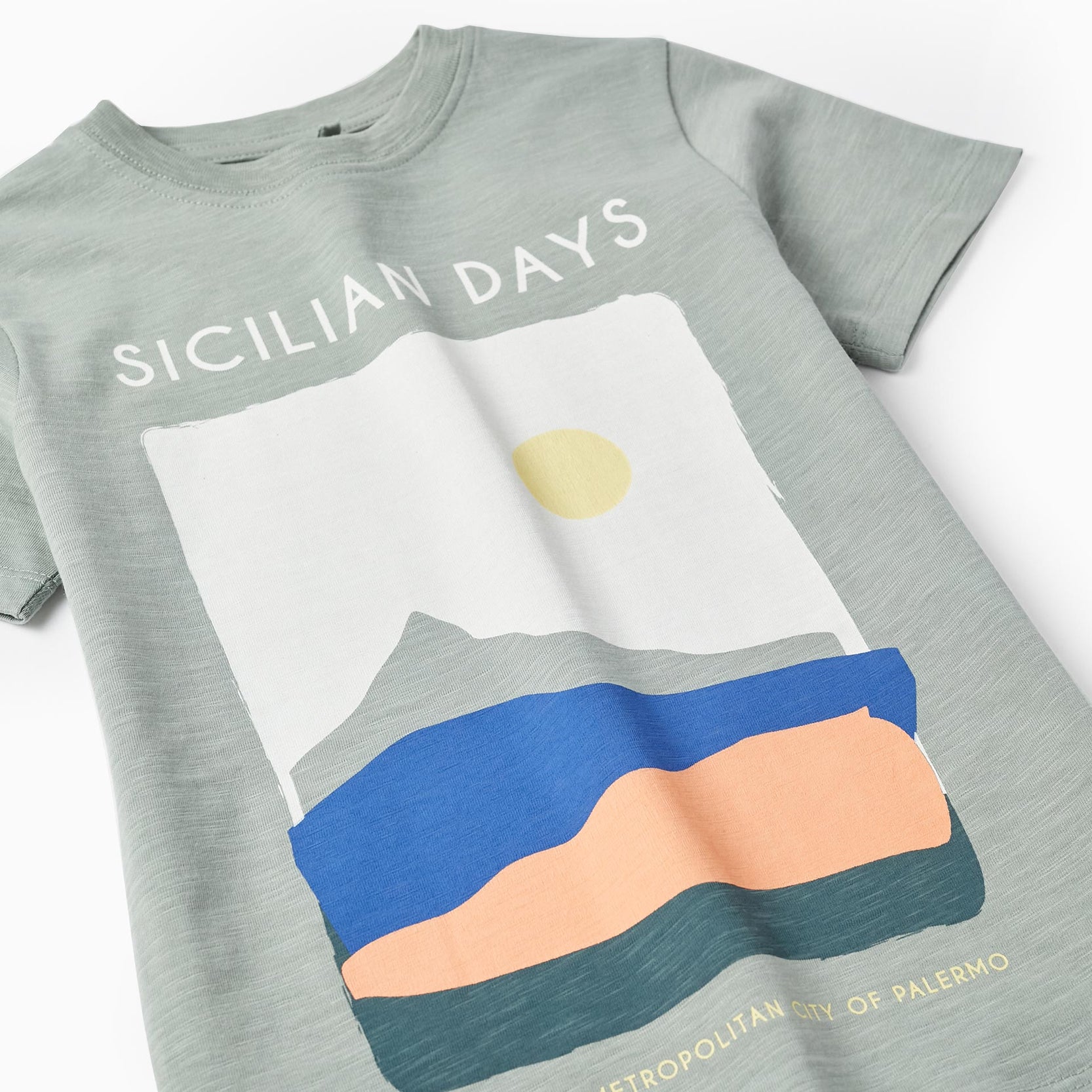 Short Sleeve T-Shirt for Boys 'Sicilian Days', Green