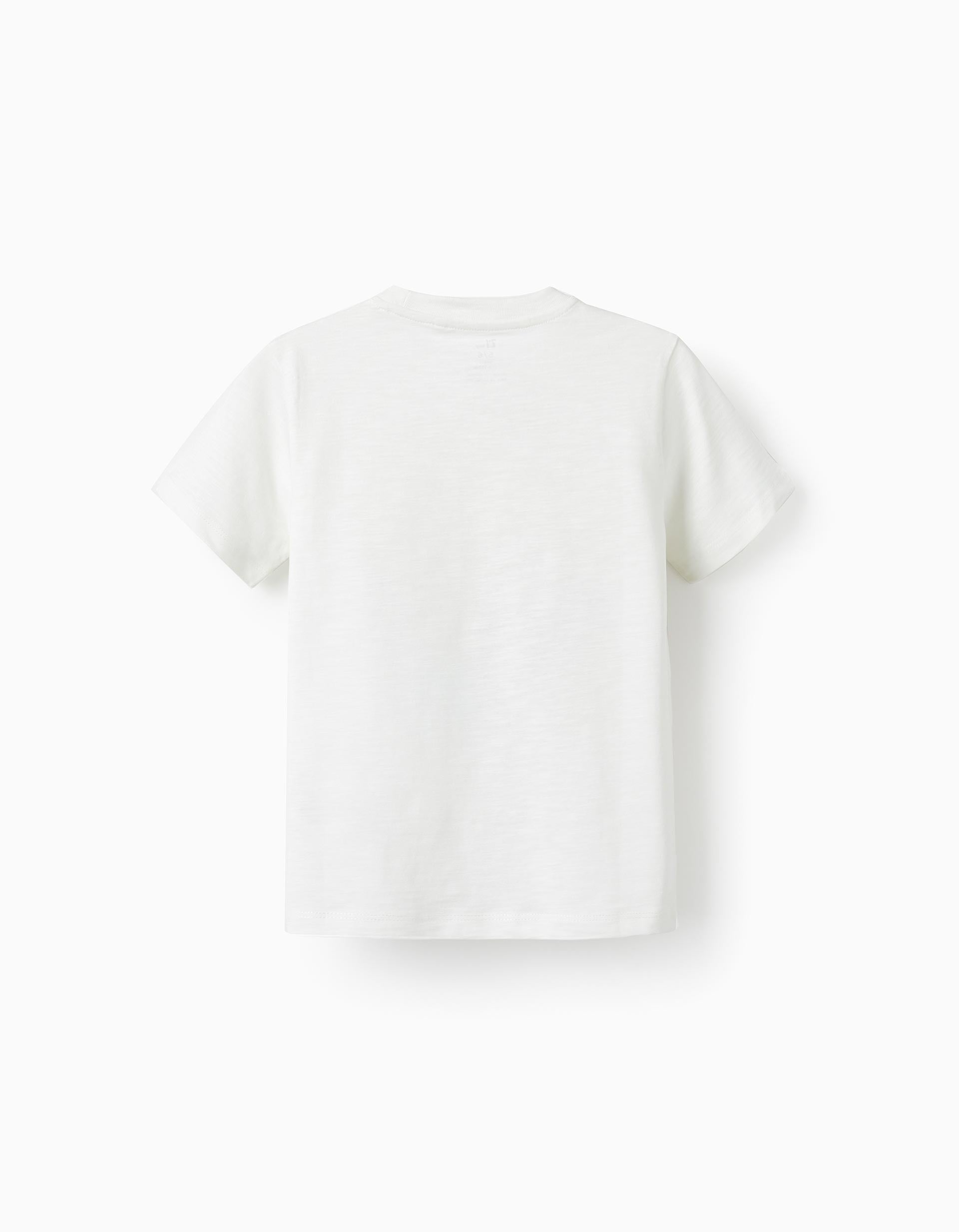 Cotton T-Shirt for Boys 'Sicily', White