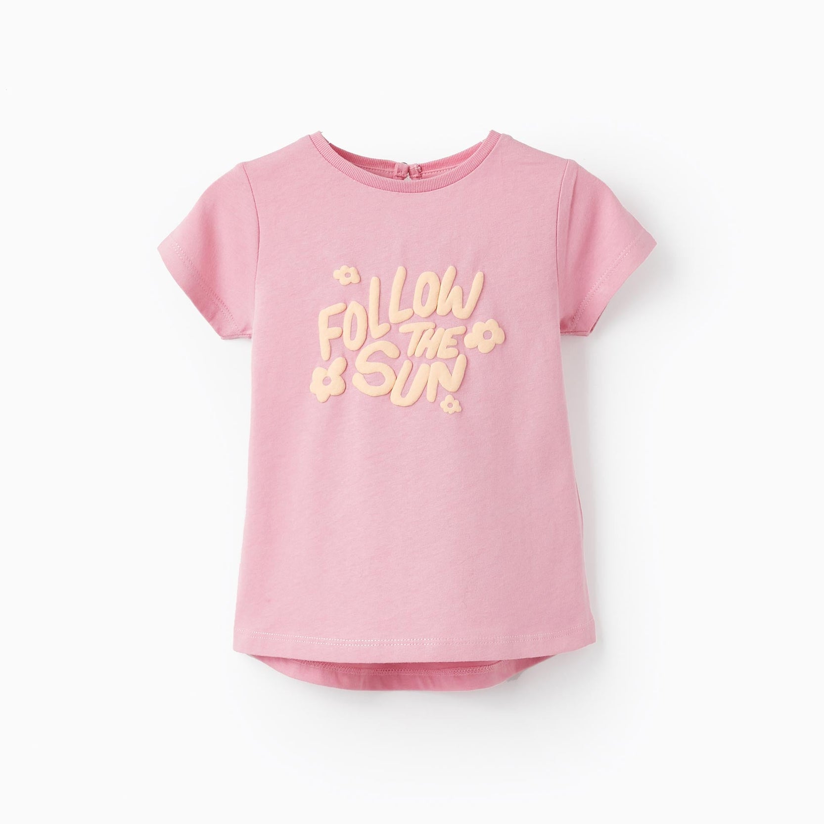 Short Sleeve T-Shirt for Baby Girls 'Follow The Sun', Pink