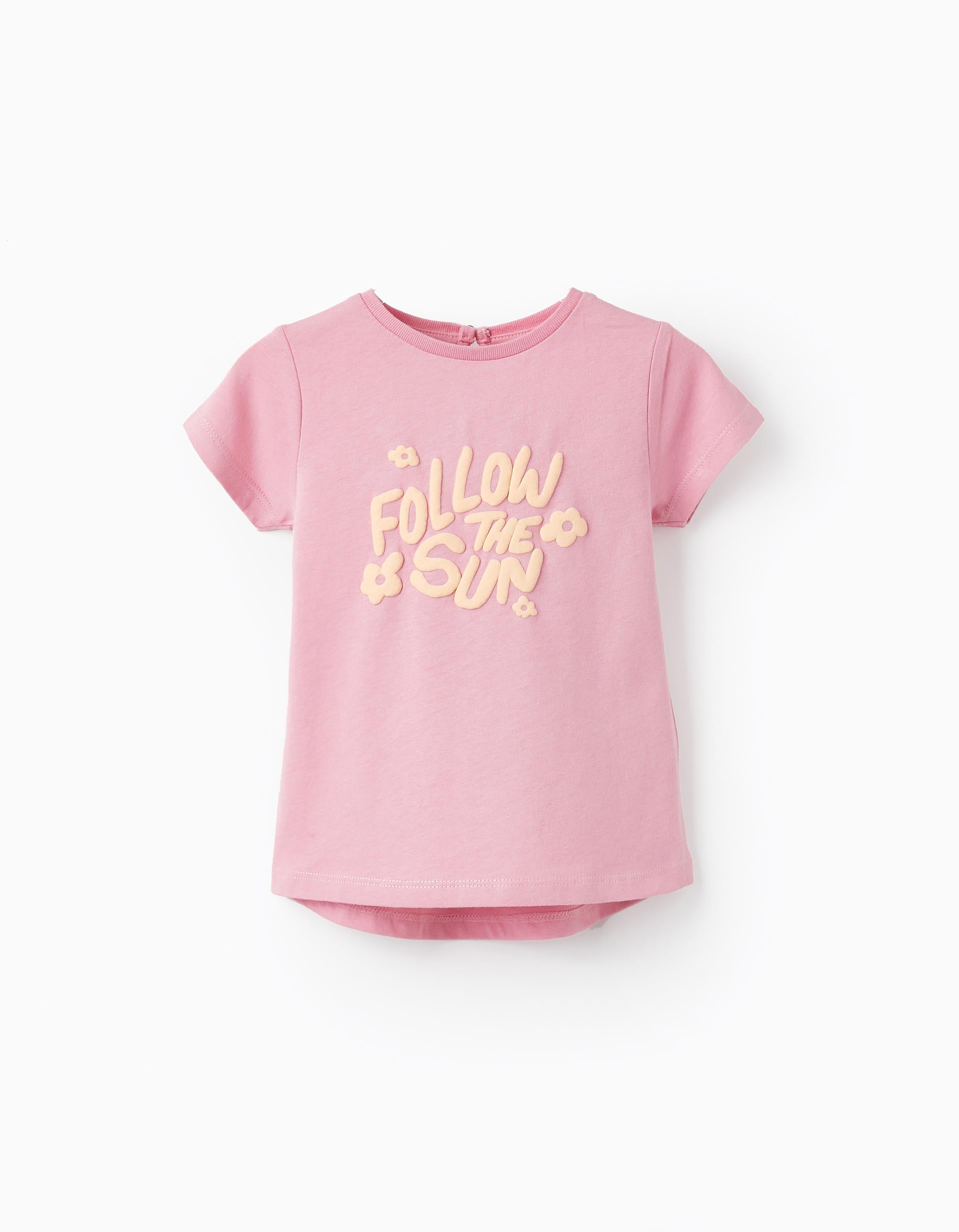 Short Sleeve T-Shirt for Baby Girls 'Follow The Sun', Pink