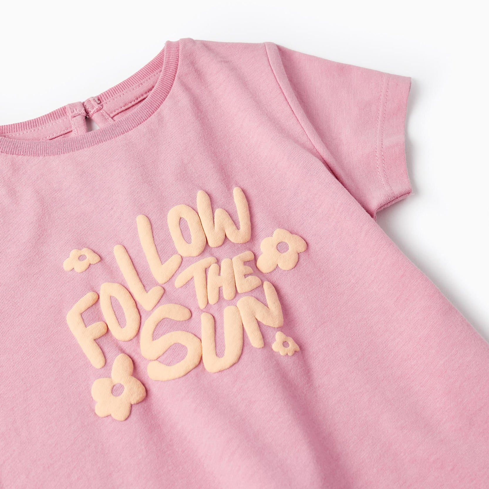 Short Sleeve T-Shirt for Baby Girls 'Follow The Sun', Pink