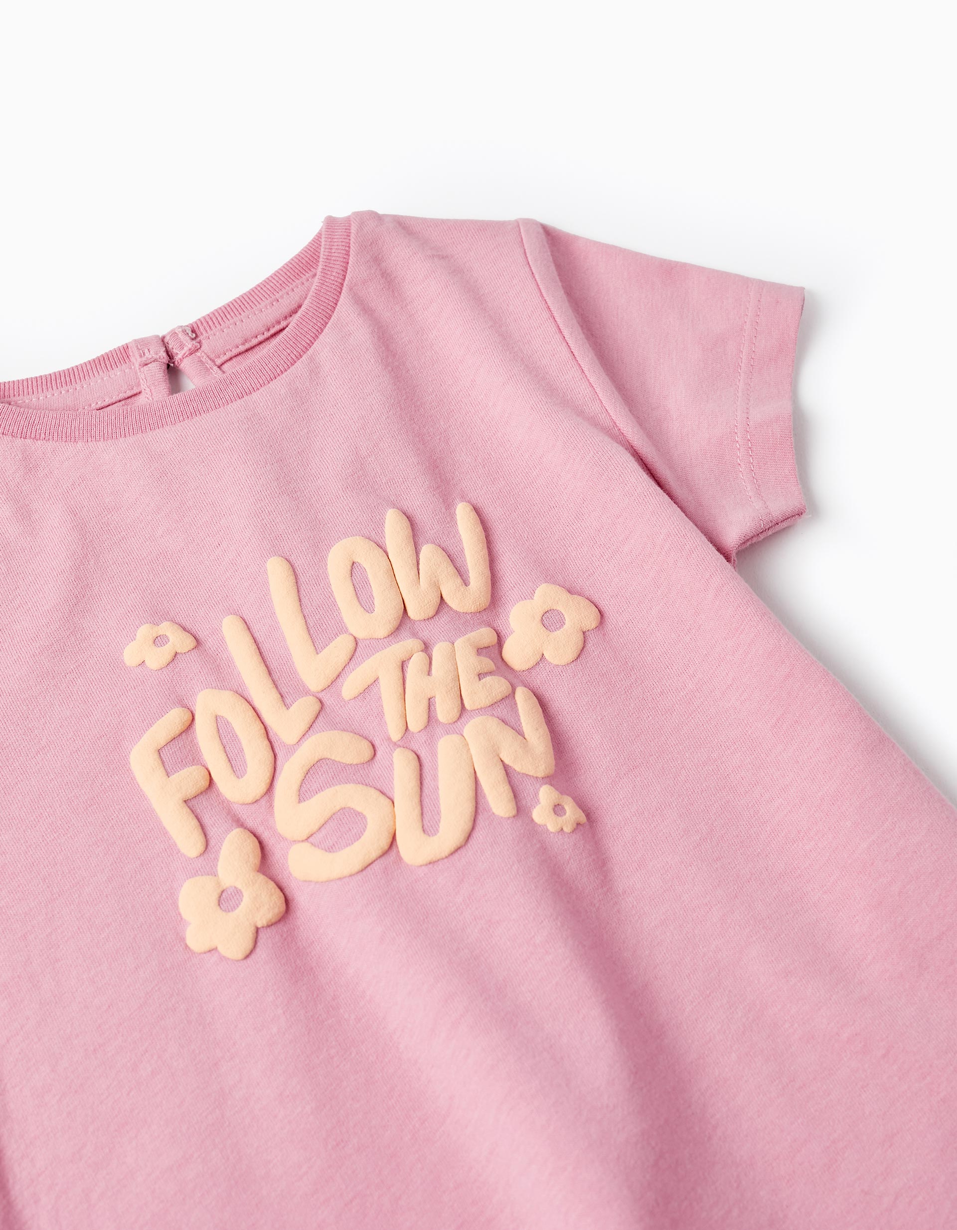 Short Sleeve T-Shirt for Baby Girls 'Follow The Sun', Pink