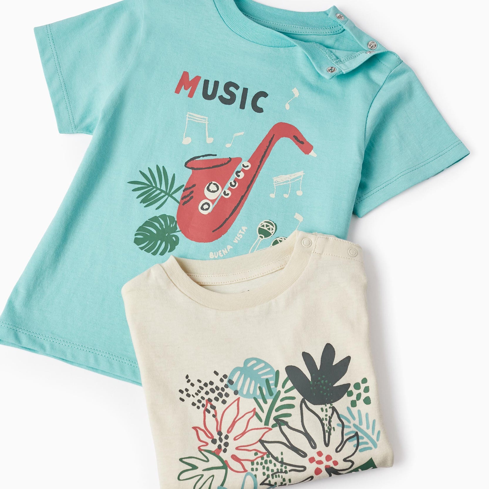 2 T-shirts + Shorts for Baby Boys 'Buena Vista', Multicolour