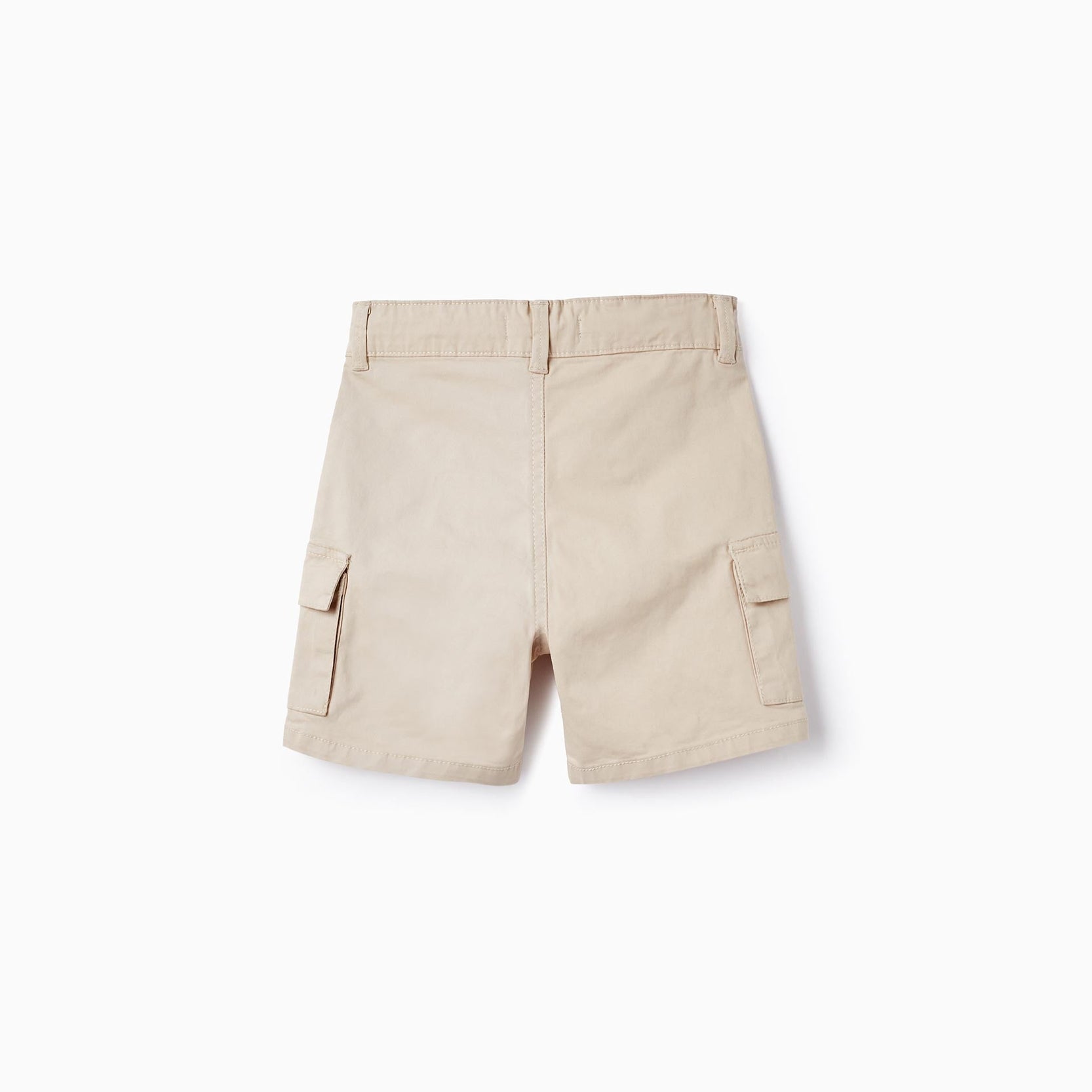 Cargo Cotton Shorts for Baby Boys, Beige