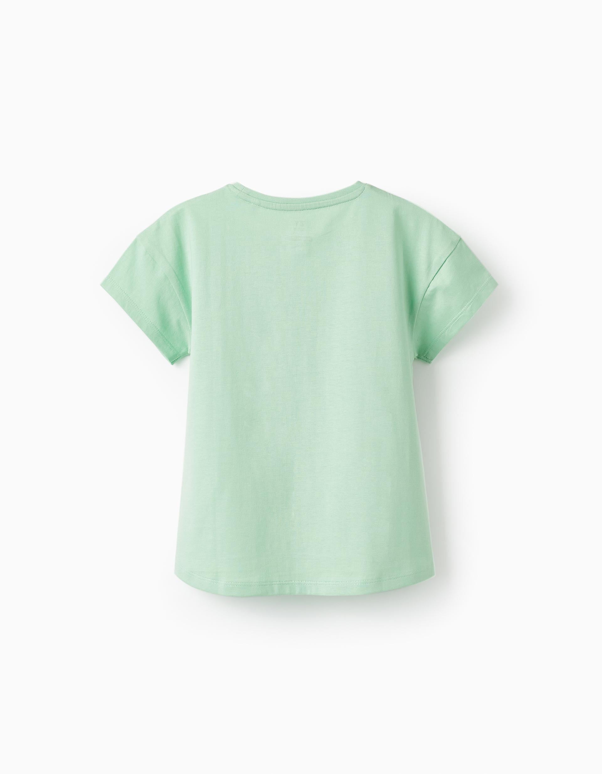 Short Sleeve T-Shirt for Girls 'Joyful', Green
