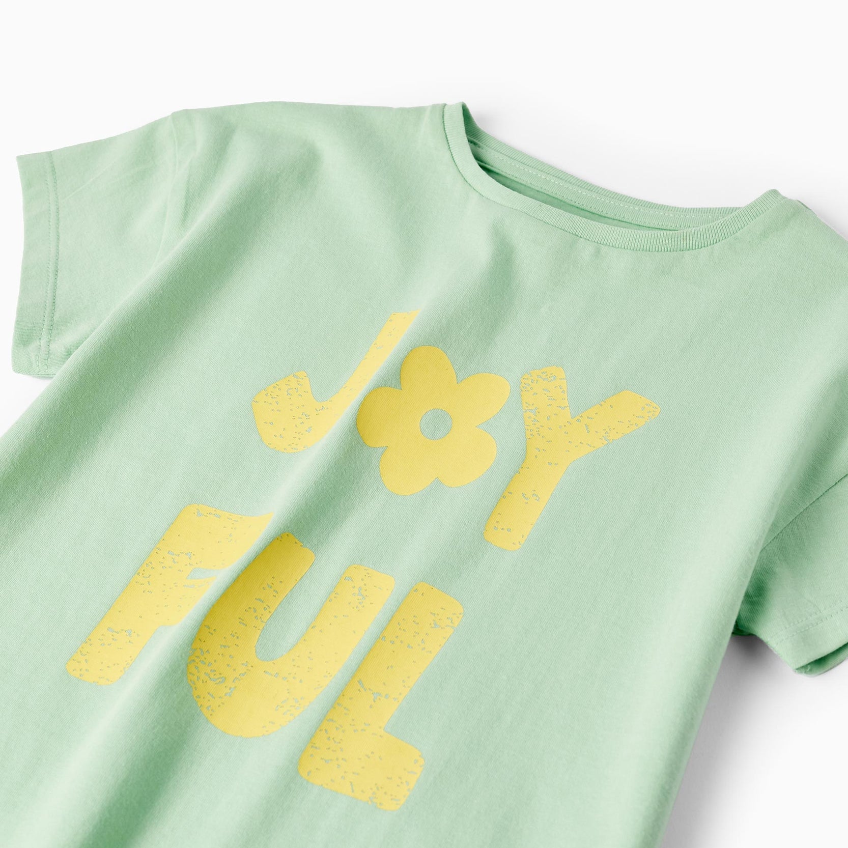 Short Sleeve T-Shirt for Girls 'Joyful', Green