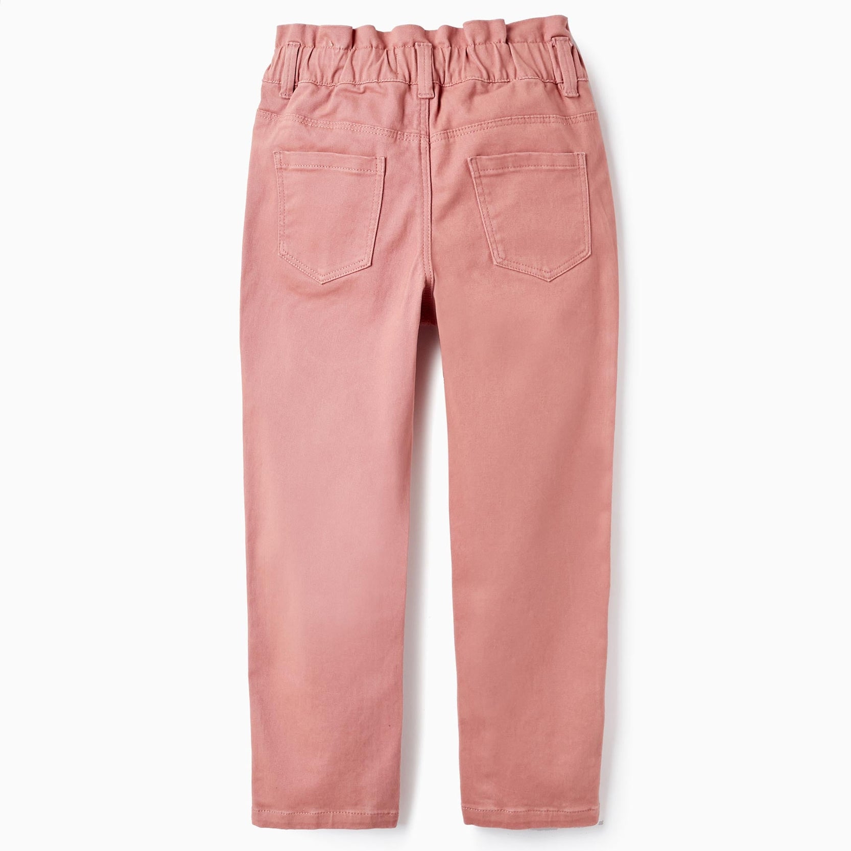 Paperbag Waist Trousers for Girls, Pink