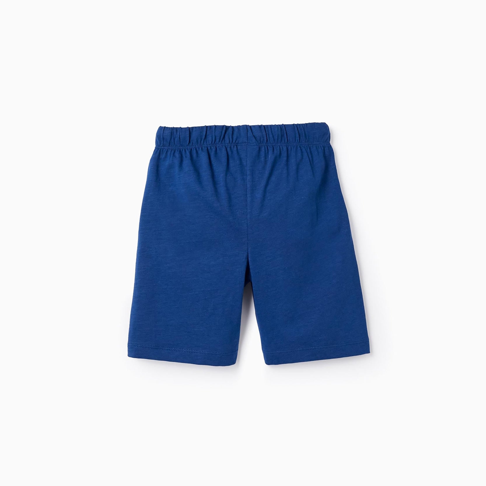 2 Cotton Jersey Shorts for Boys, Blue/Turquoise