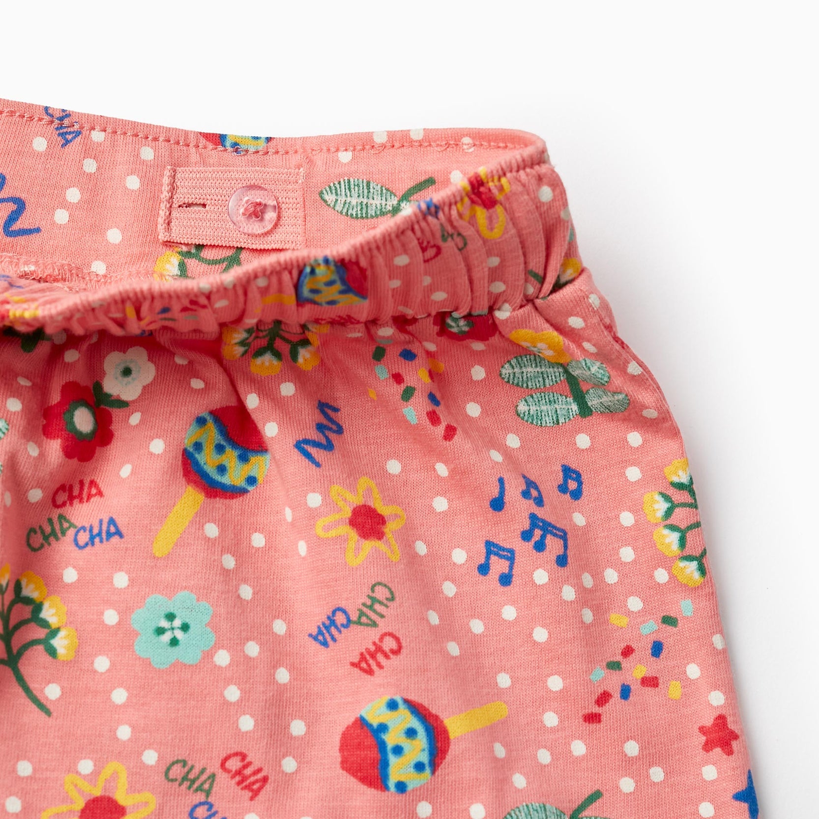 T-shirt + Shorts for Baby Girls 'Flowers', White/Coral