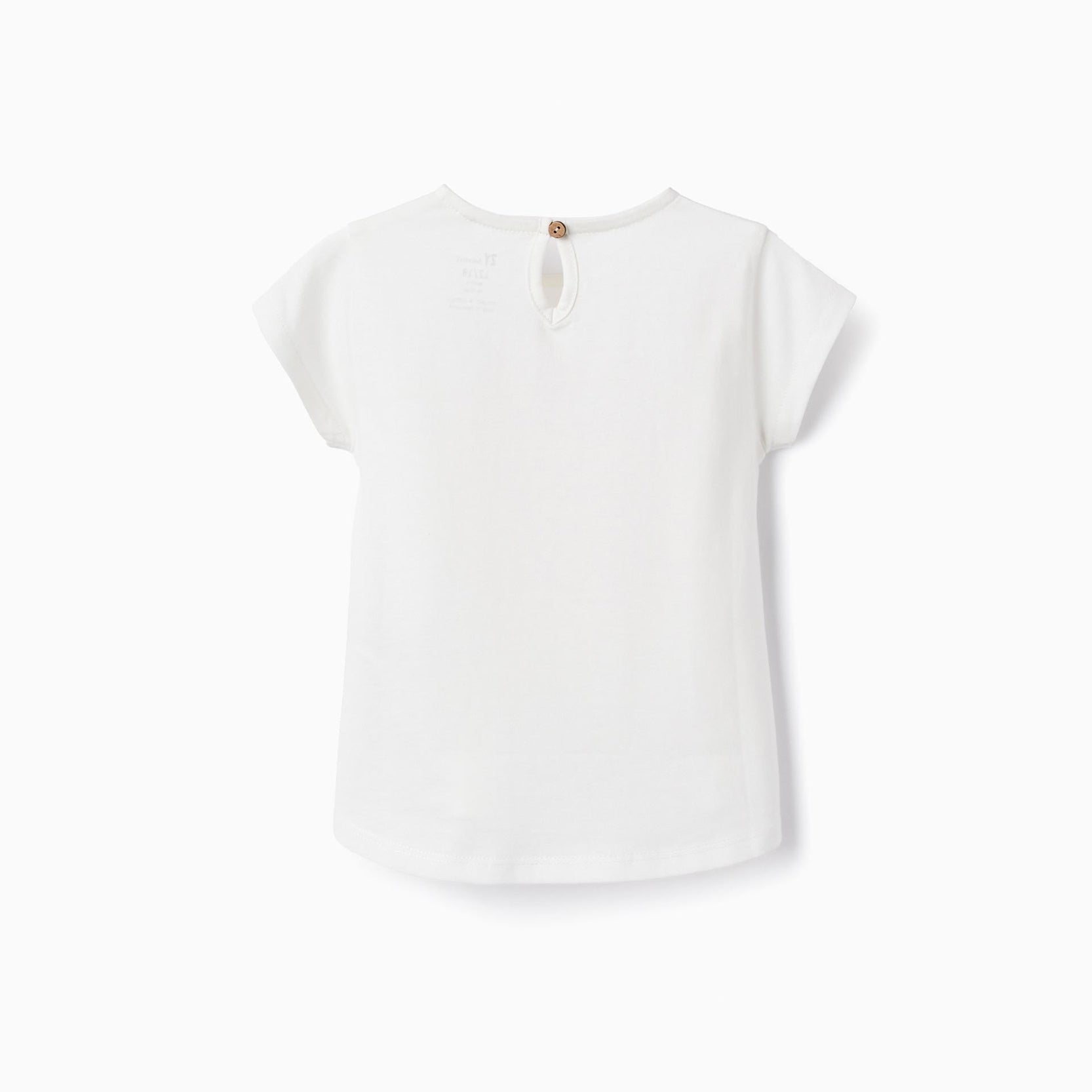 Cotton T-shirt for Baby Girls 'Cuba', White