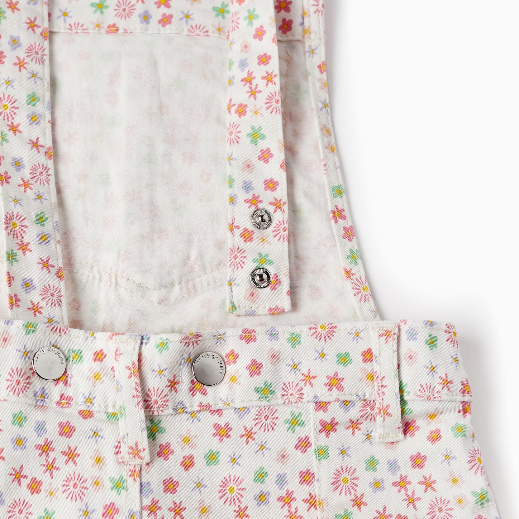 Floral Pattern Dungaree Skirt for Girls, Multicolour