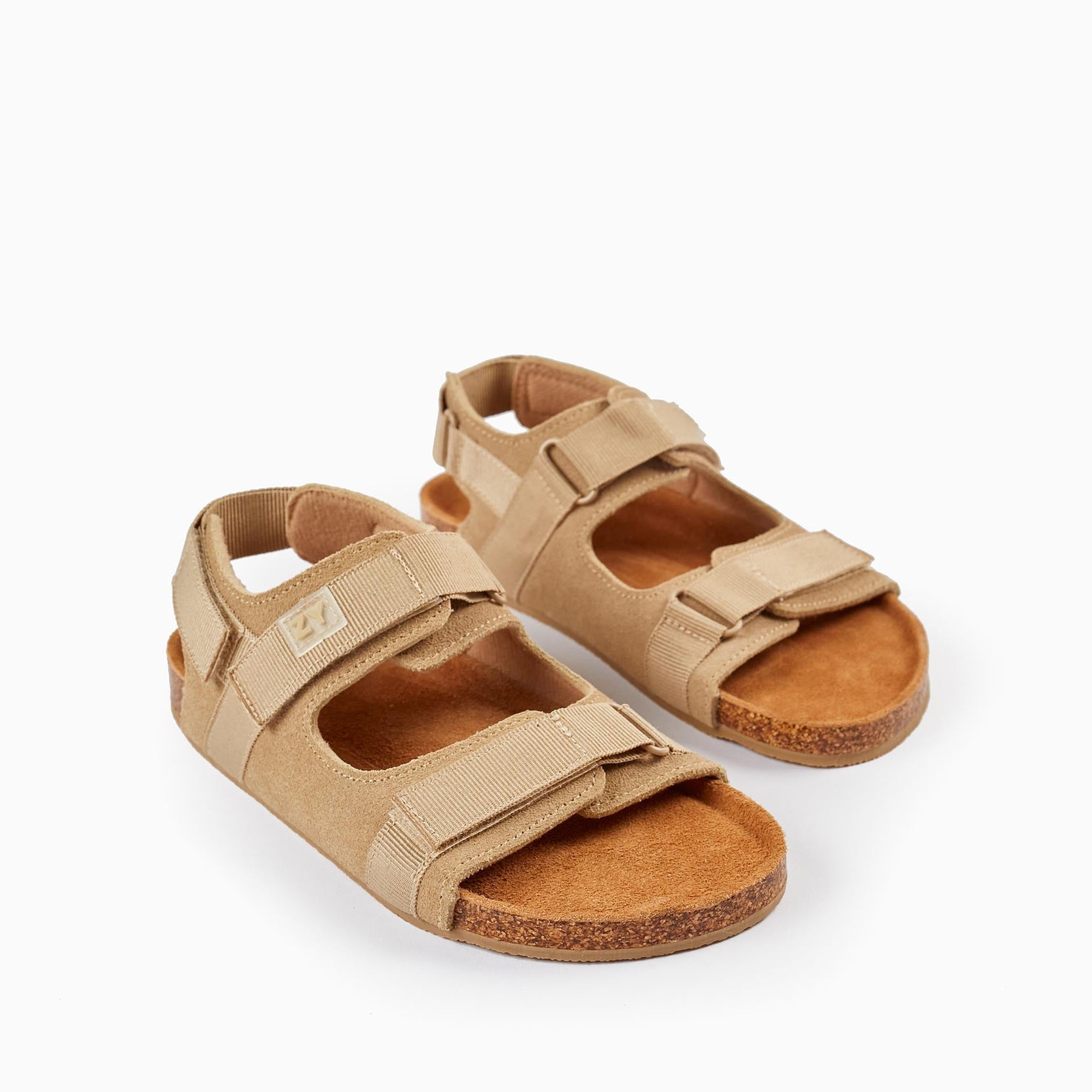 Leather Sandals for Boys, Beige
