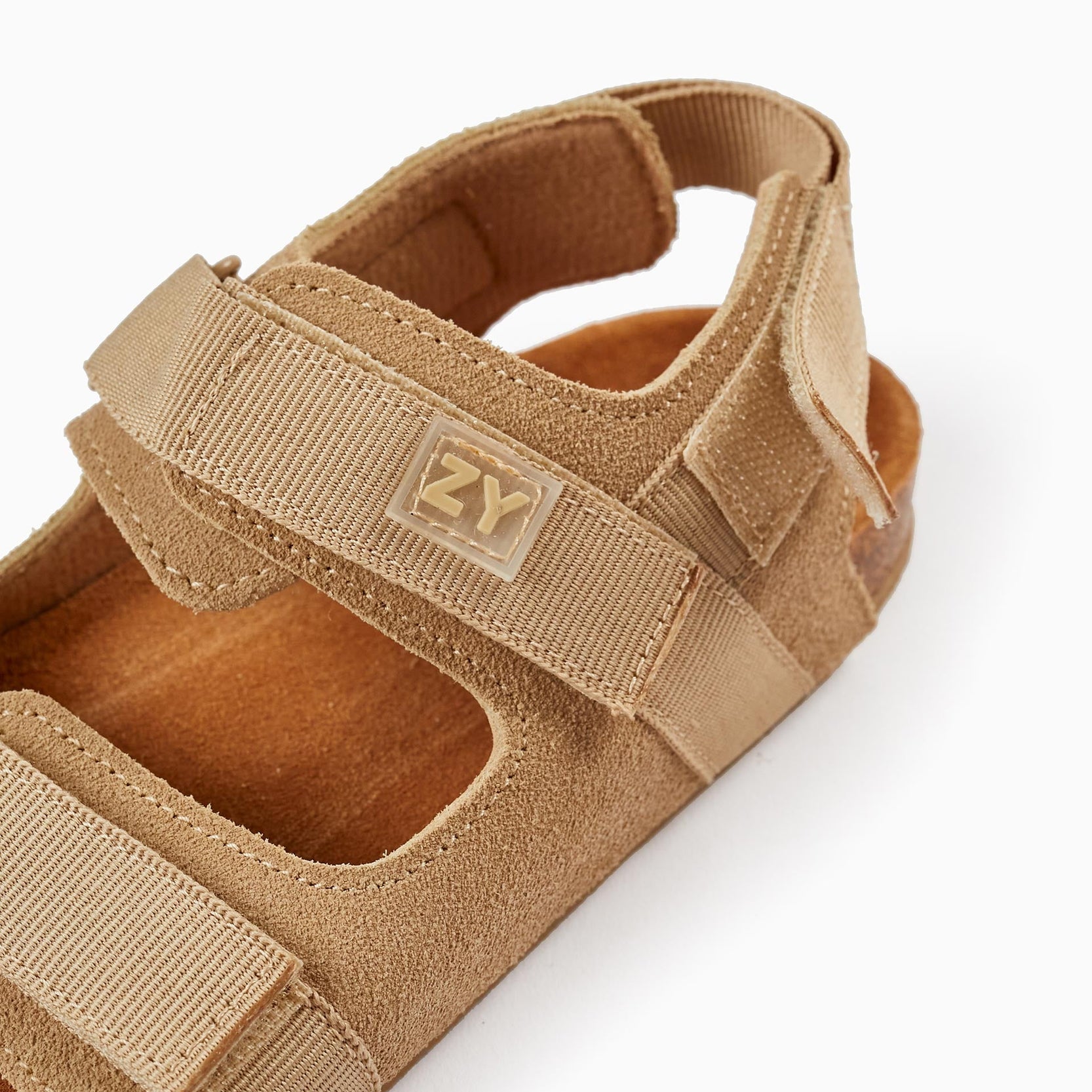 Leather Sandals for Boys, Beige