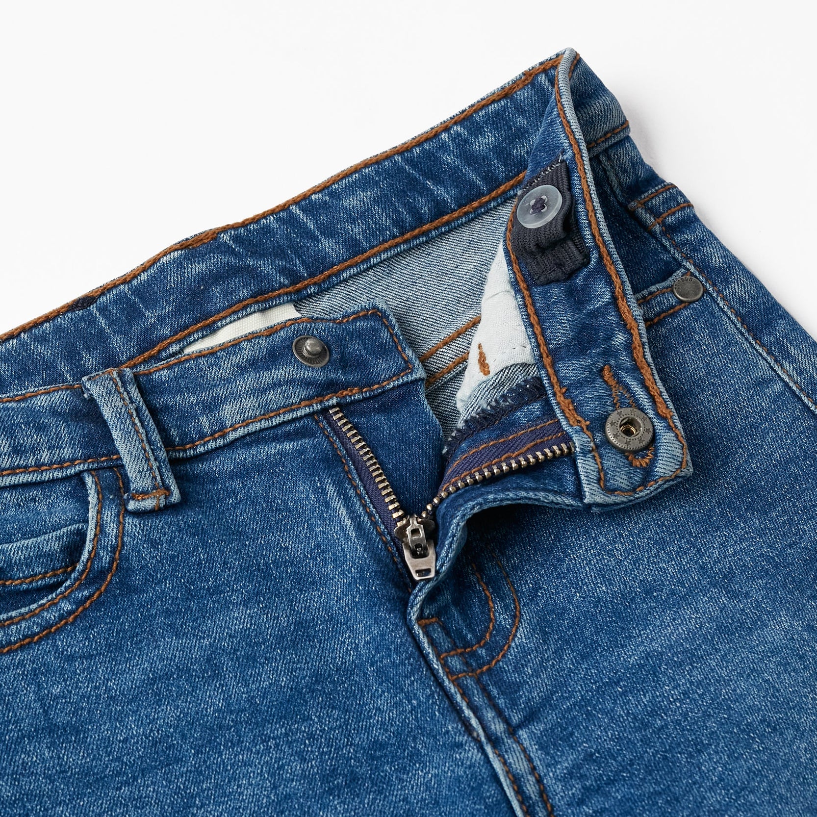 Cotton Denim Trousers for Baby Boys, Blue