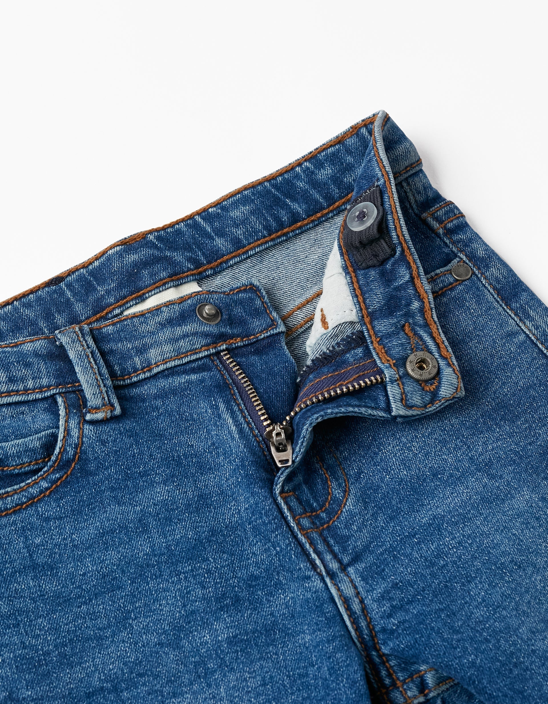 Cotton Denim Trousers for Baby Boys, Blue