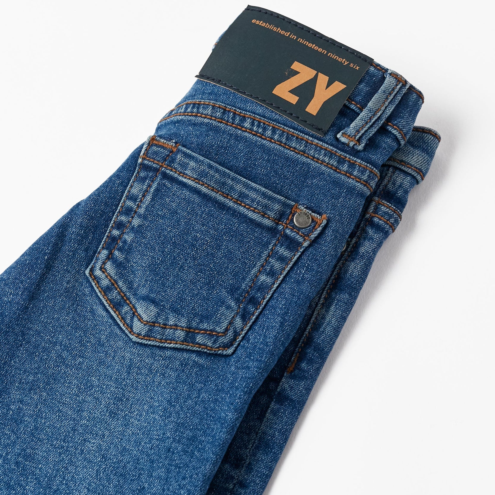 Cotton Denim Trousers for Baby Boys, Blue