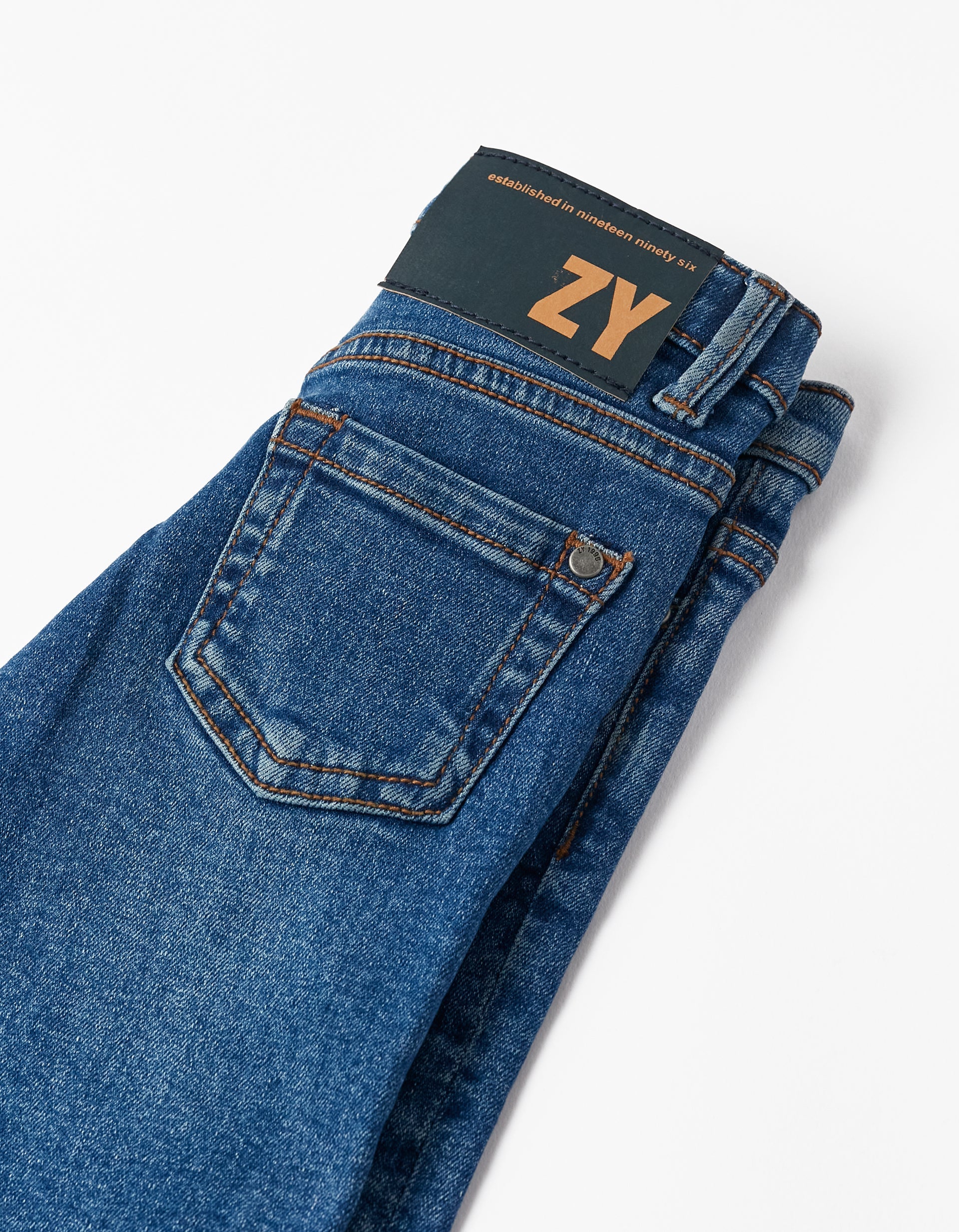 Cotton Denim Trousers for Baby Boys, Blue