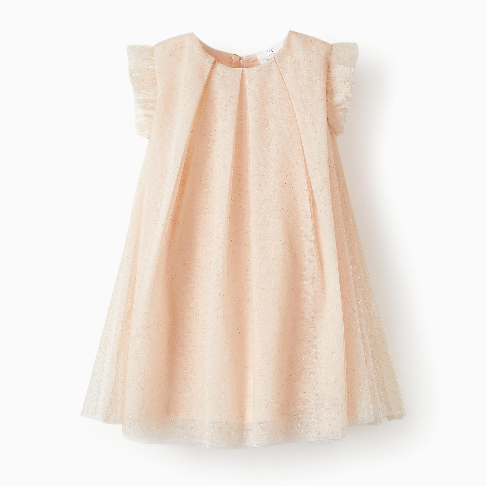 Dress in Tulle and Cotton for Baby Girls 'Special Days', Light Pink