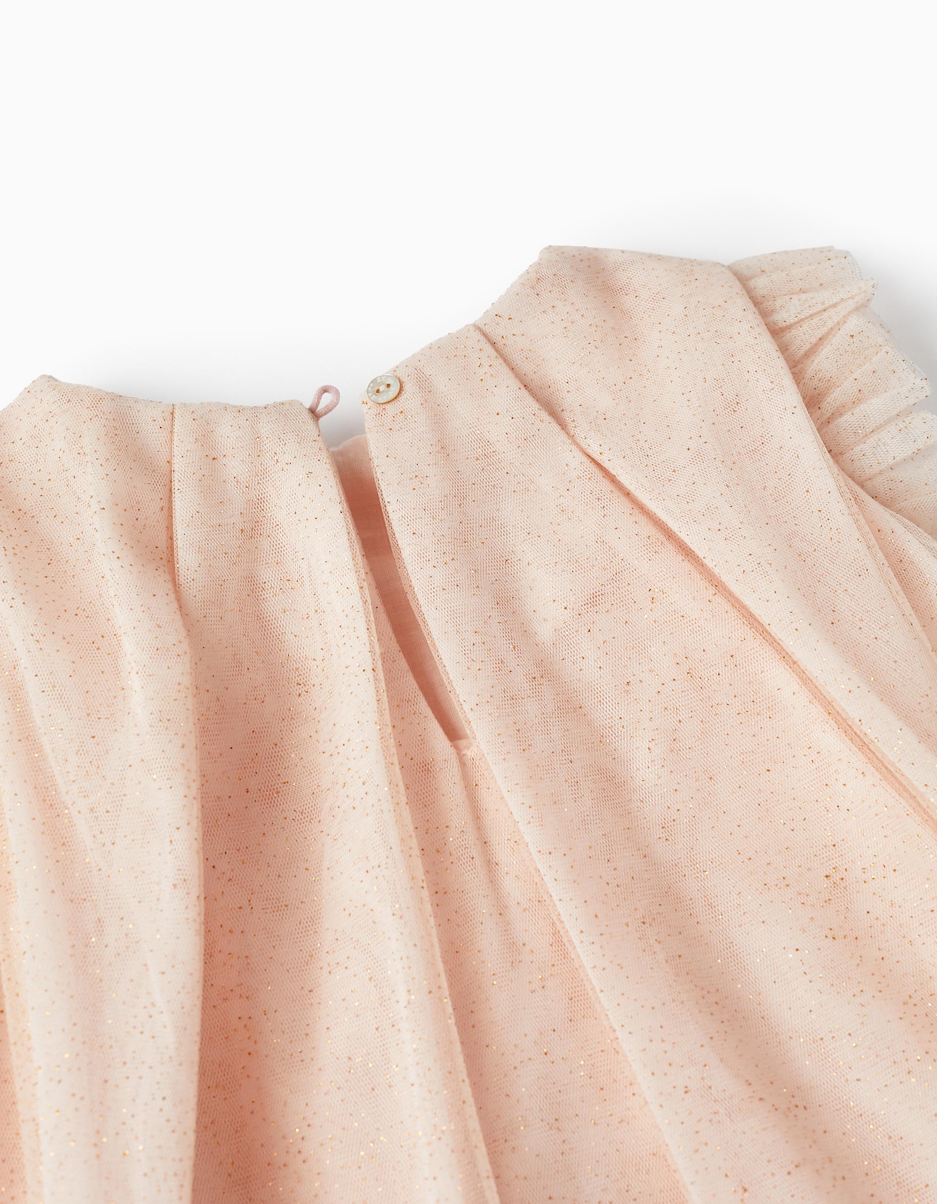 Dress in Tulle and Cotton for Baby Girls 'Special Days', Light Pink