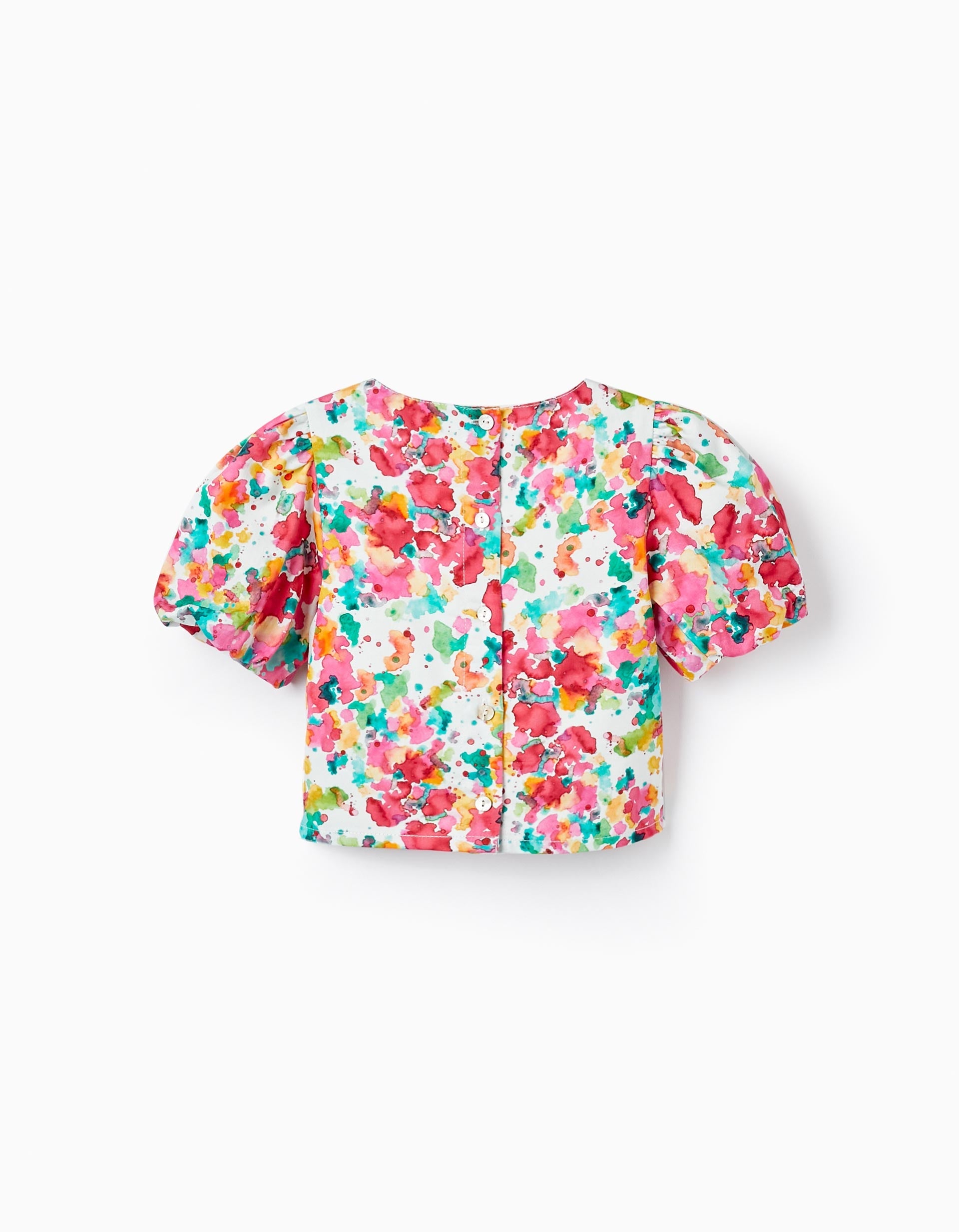 TOP PRINTED SATIN, PINK, 2/3