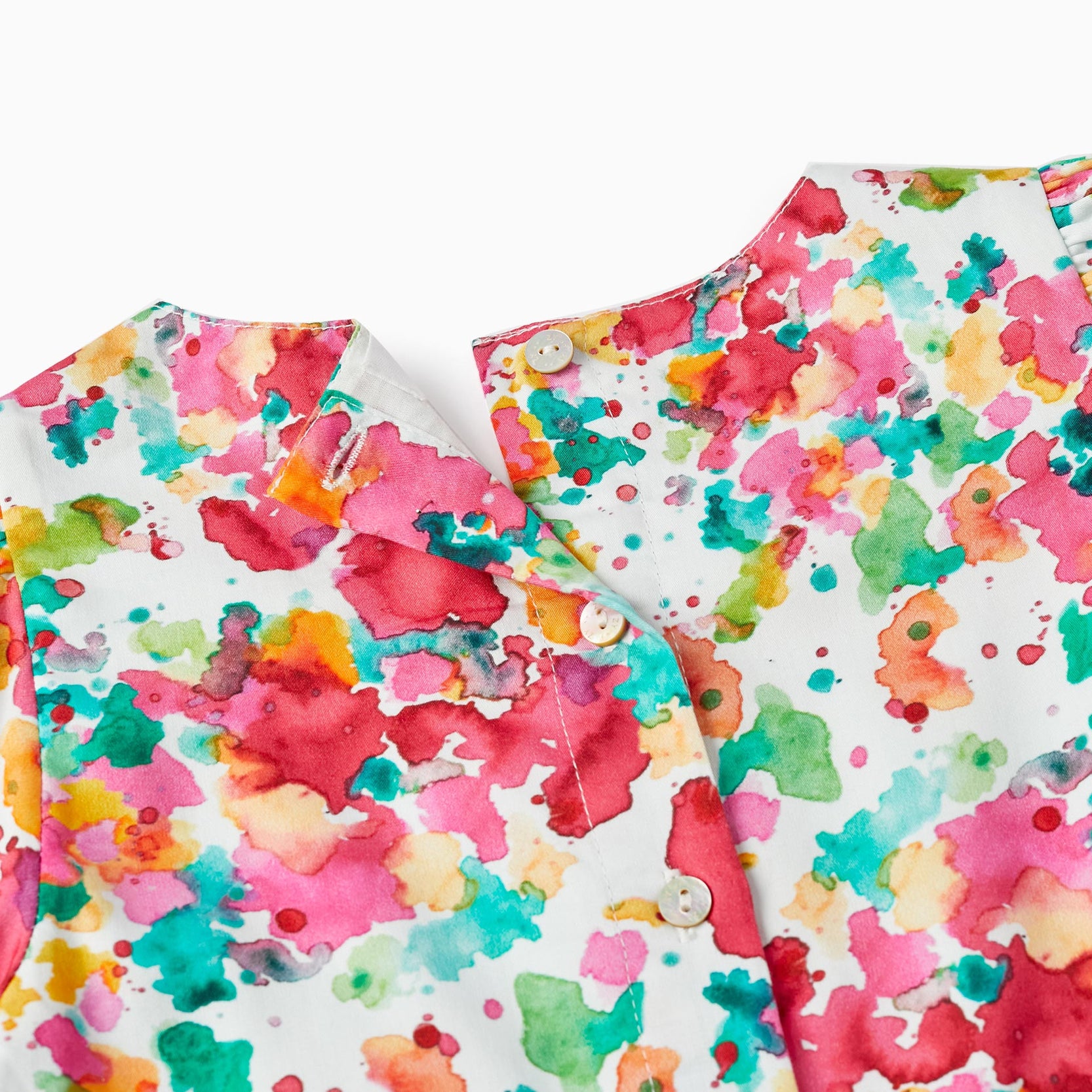 TOP PRINTED SATIN, PINK, 2/3