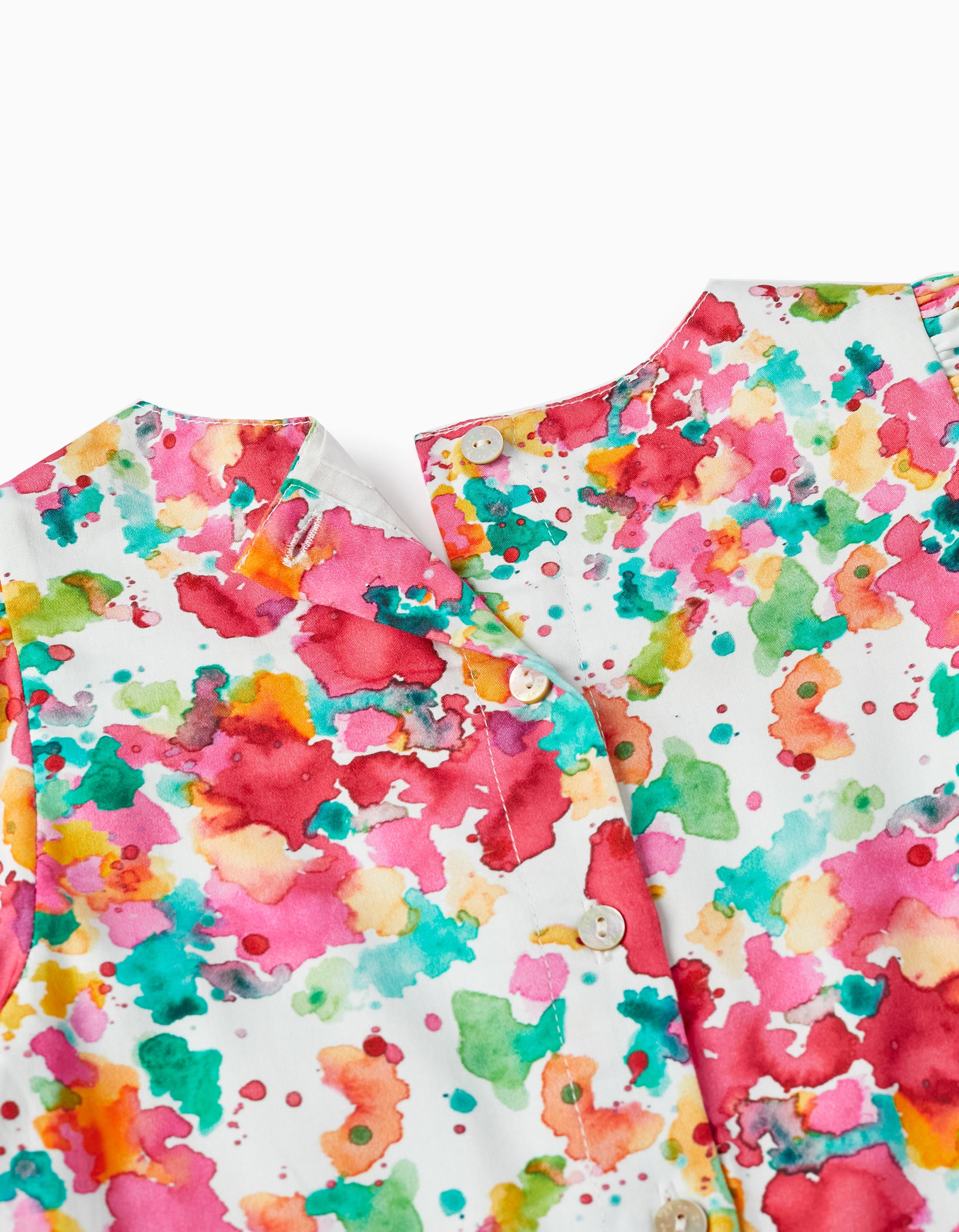 TOP PRINTED SATIN, PINK, 2/3