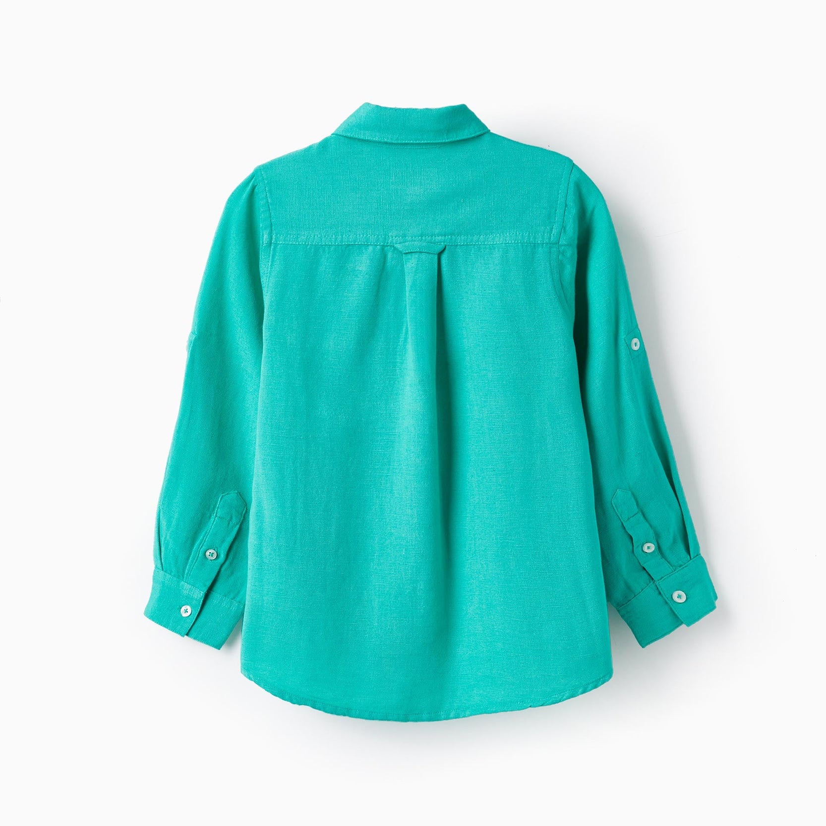 Long Sleeve Linen Shirt for Boys 'Special Days', Green