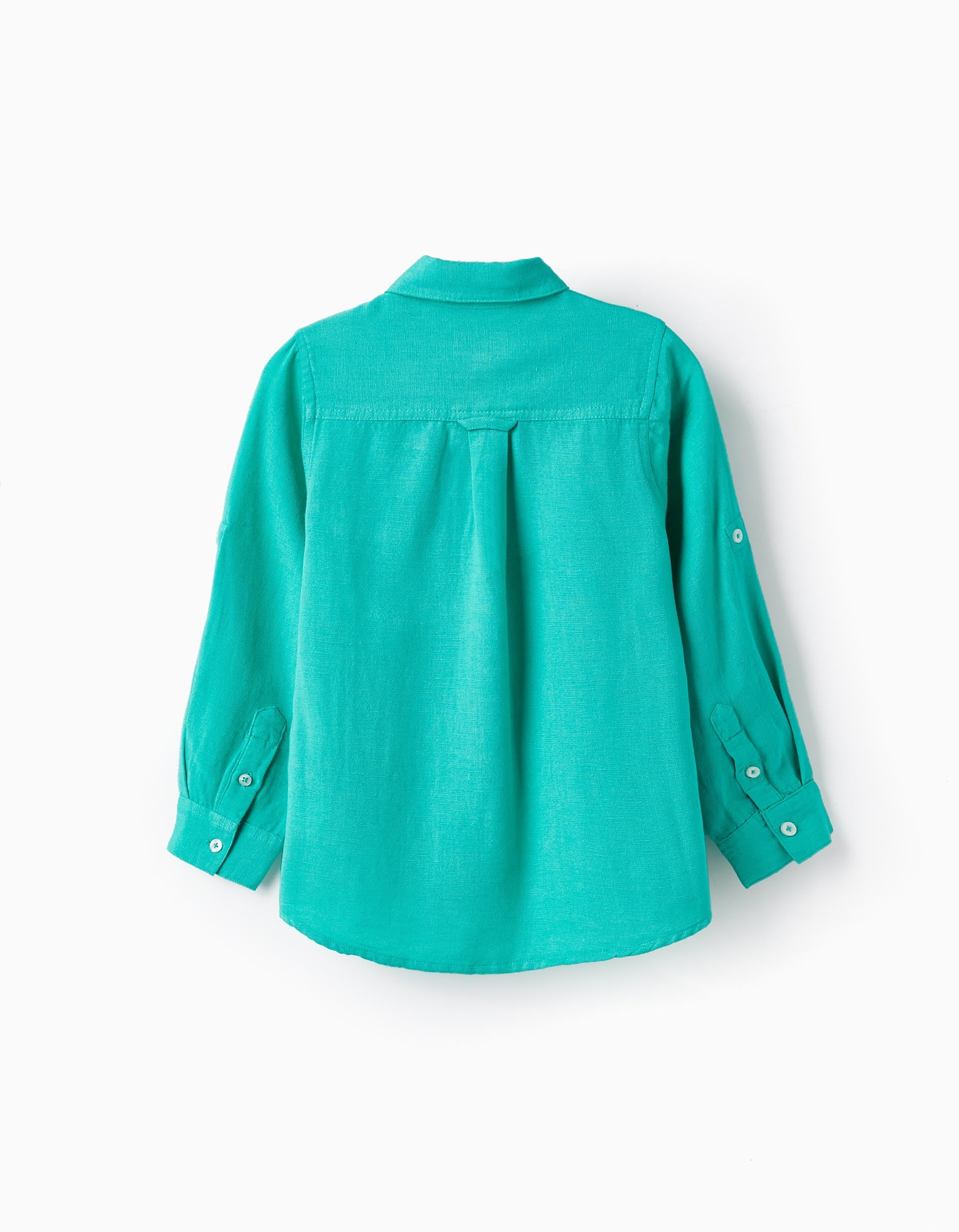 Long Sleeve Linen Shirt for Boys 'Special Days', Green