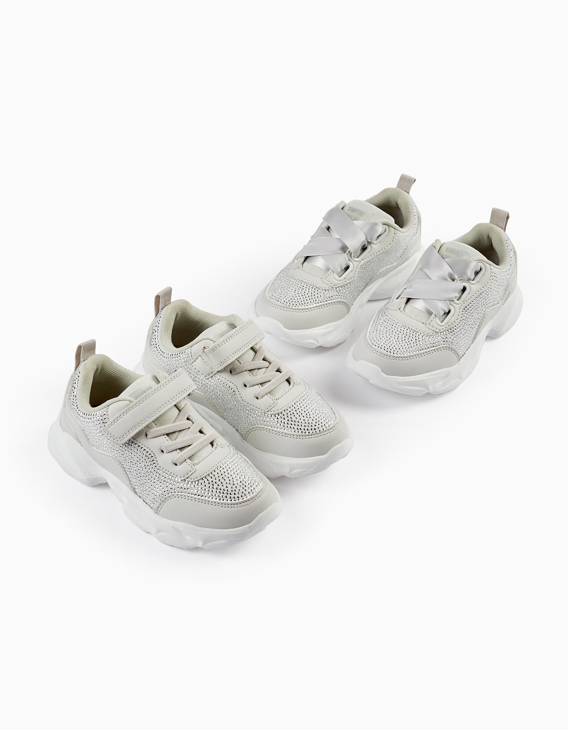 Trainers with Sparkles for Girls 'Superlight', Grey