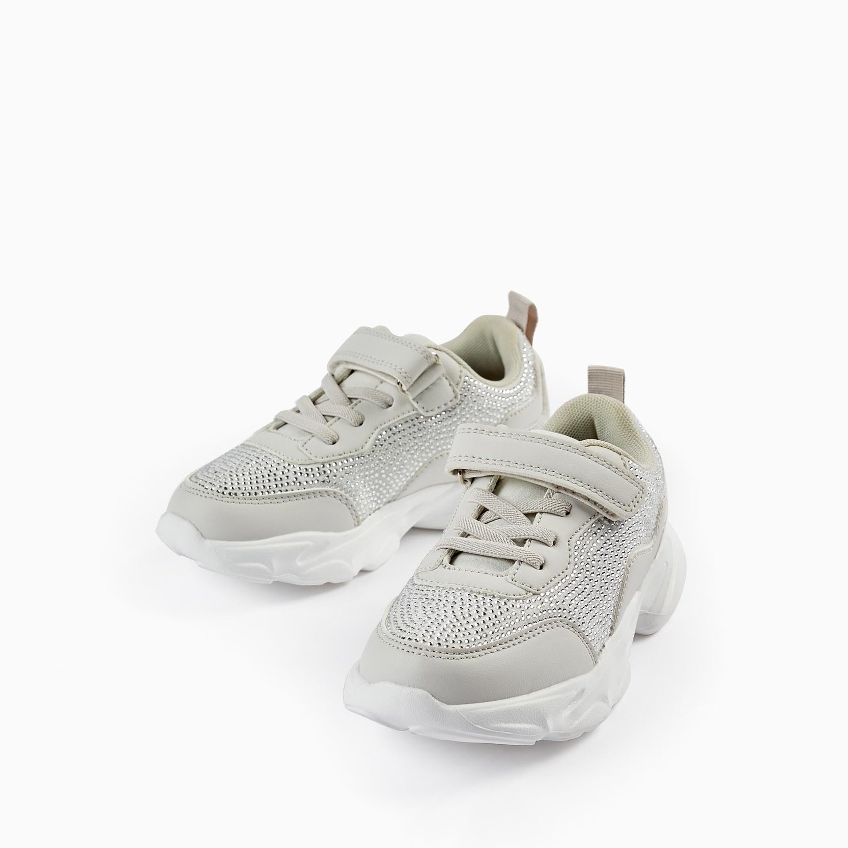 Trainers with Sparkles for Girls 'Superlight', Grey