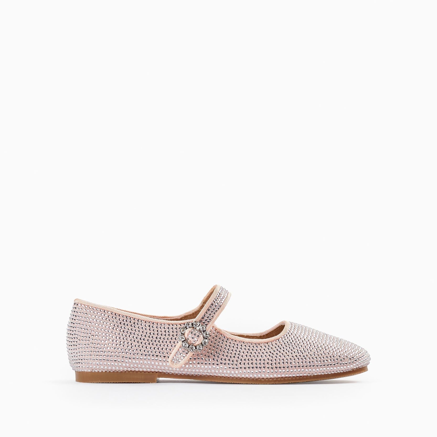 Sparkling Ballerina Flats for Girls, Light Pink