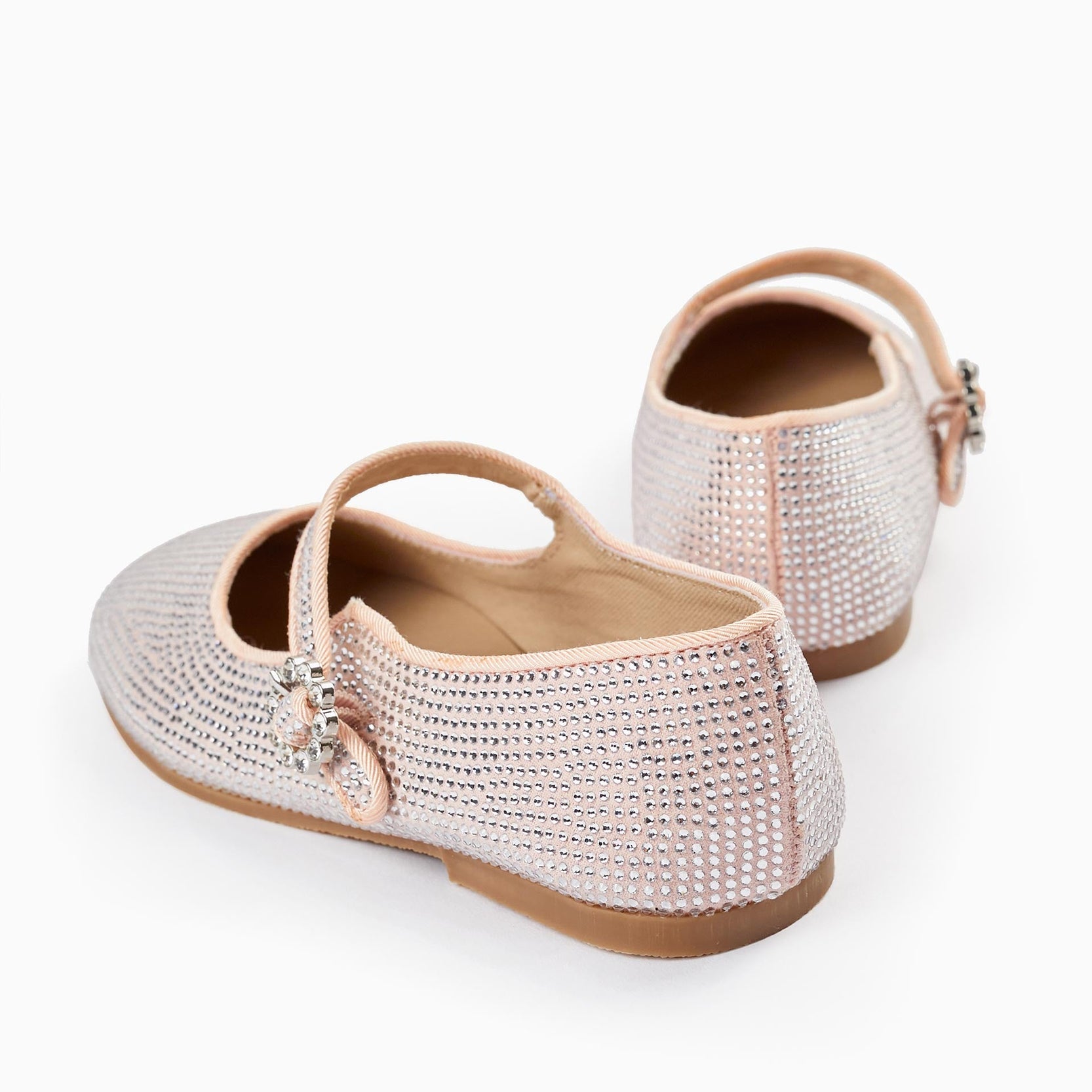 Sparkling Ballerina Flats for Girls, Light Pink