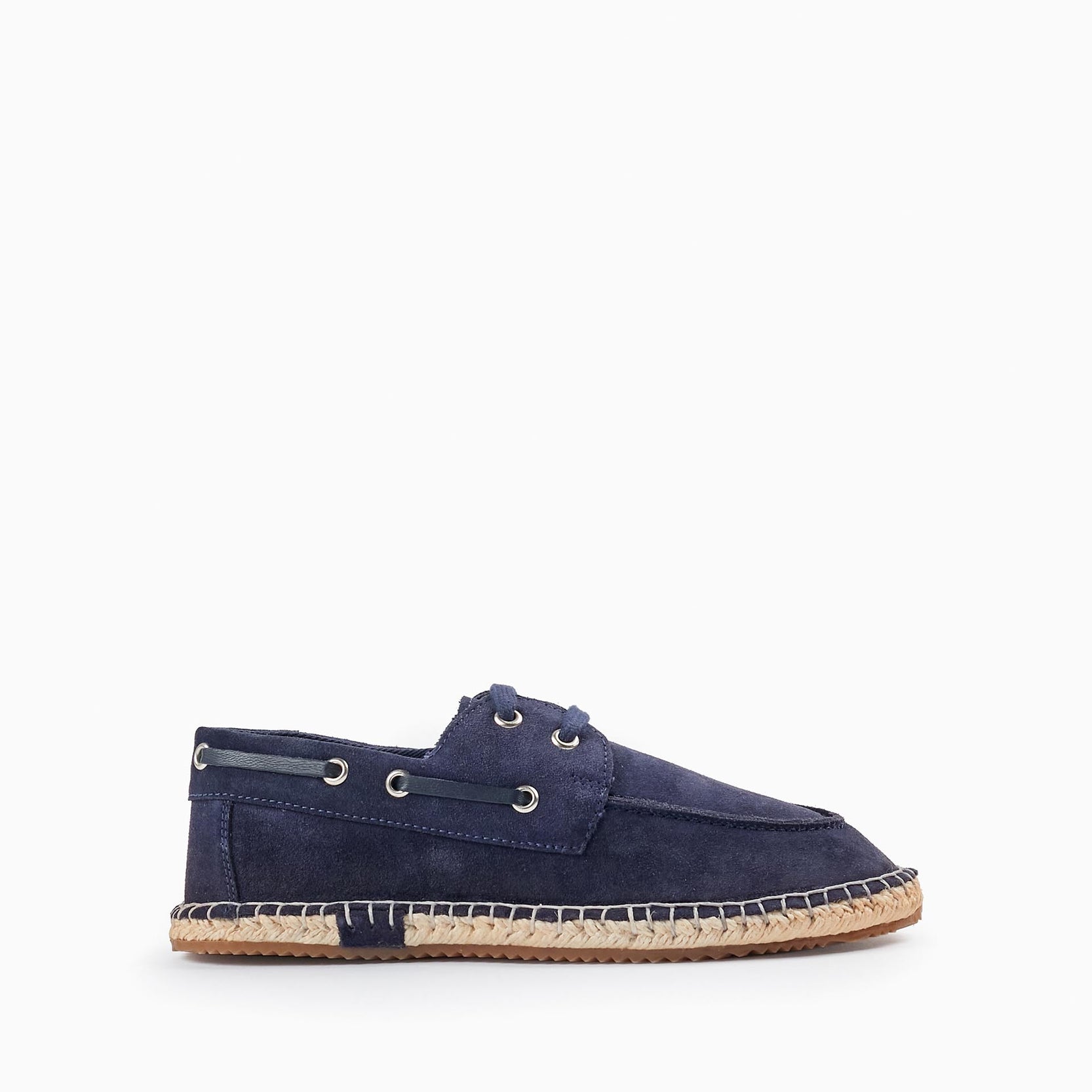 Leather Moccasin Shoes for Boys, Dark Blue