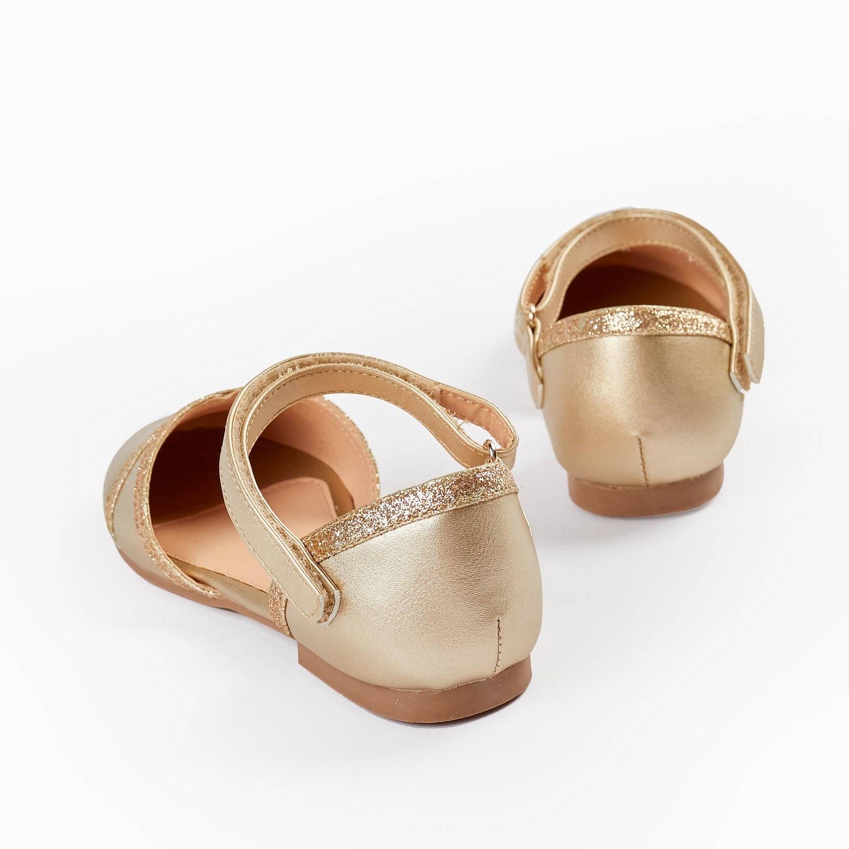 Ballerina Flats with Glitter for Girls, Gold