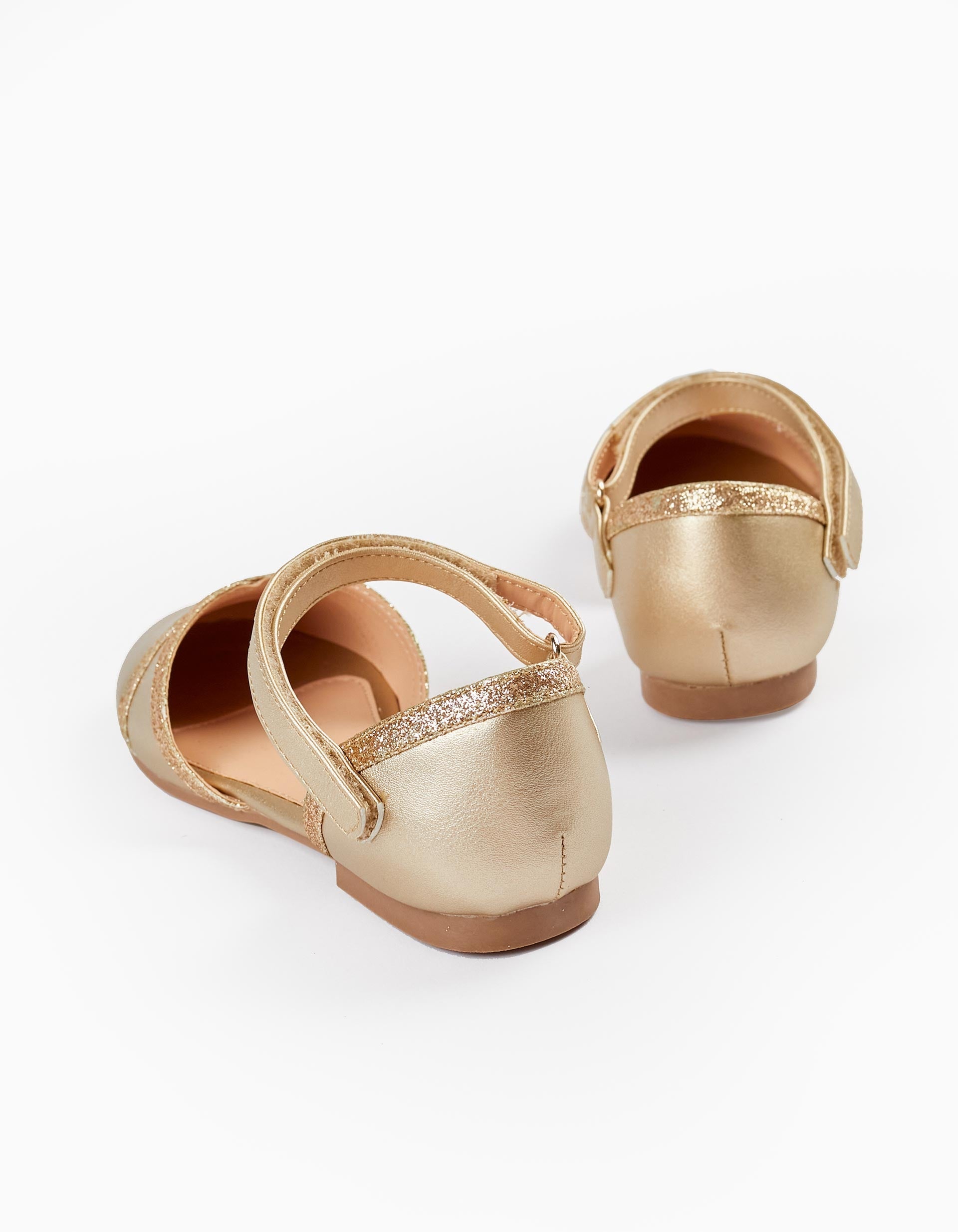 Ballerina Flats with Glitter for Girls, Gold