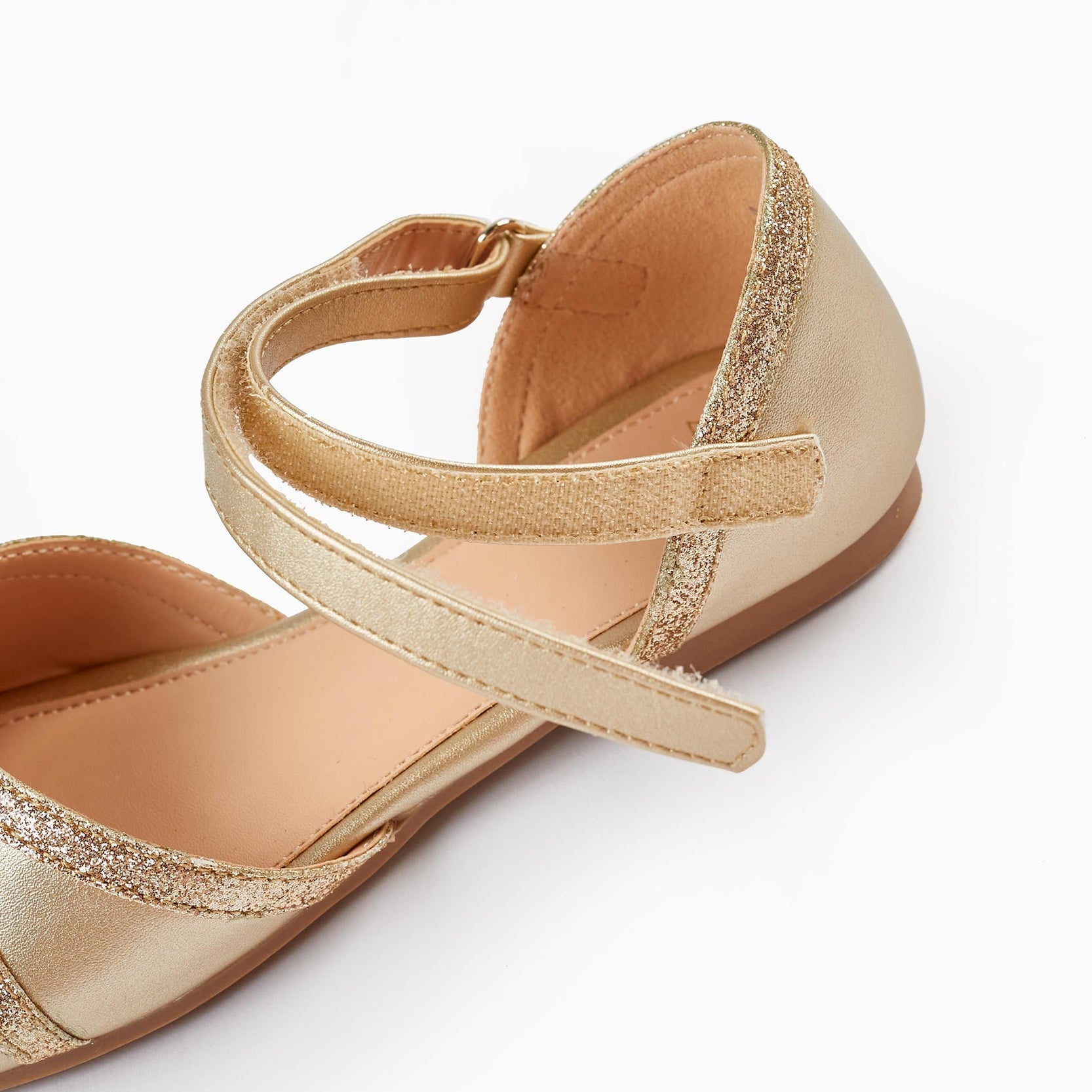 Ballerina Flats with Glitter for Girls, Gold