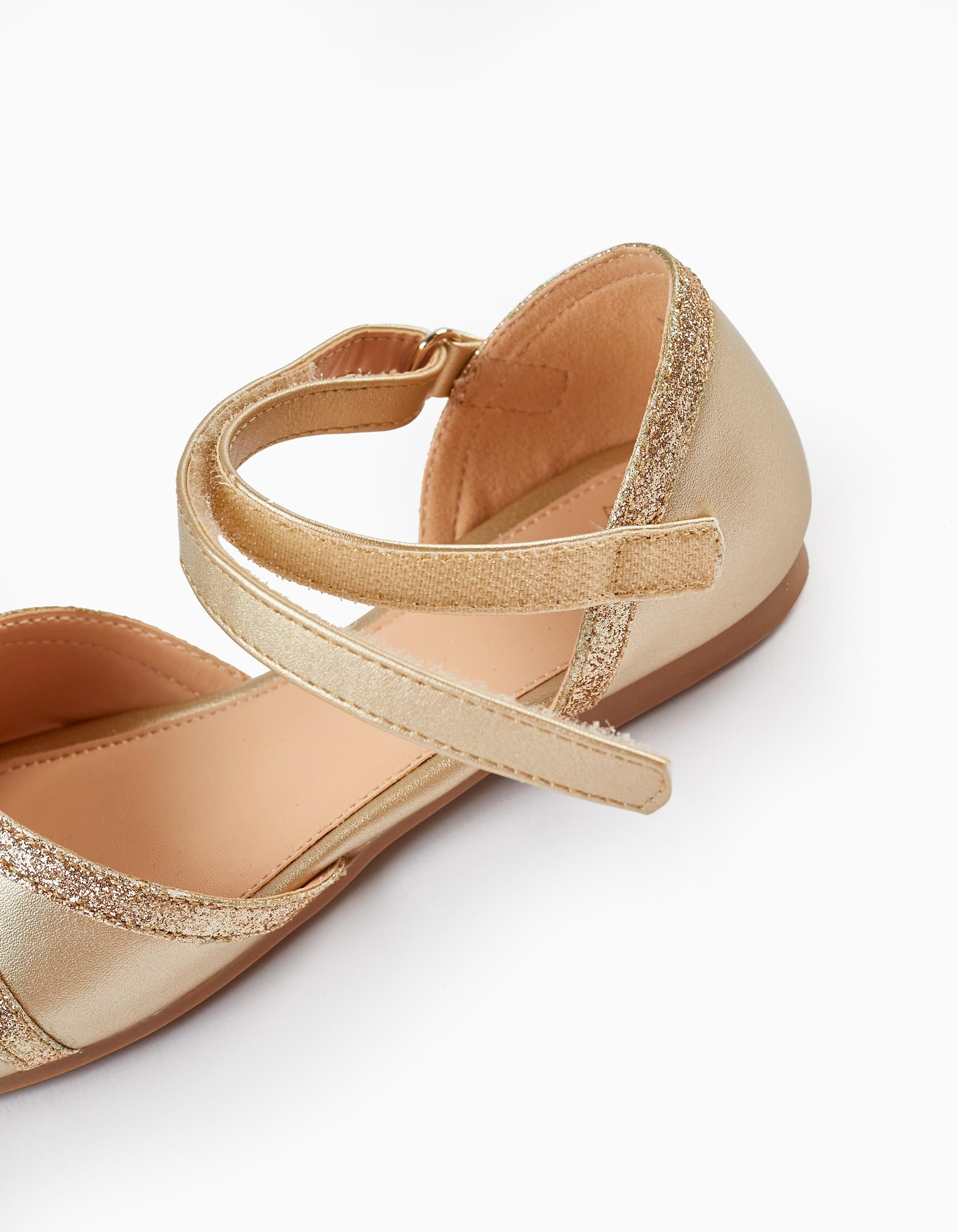 Ballerina Flats with Glitter for Girls, Gold